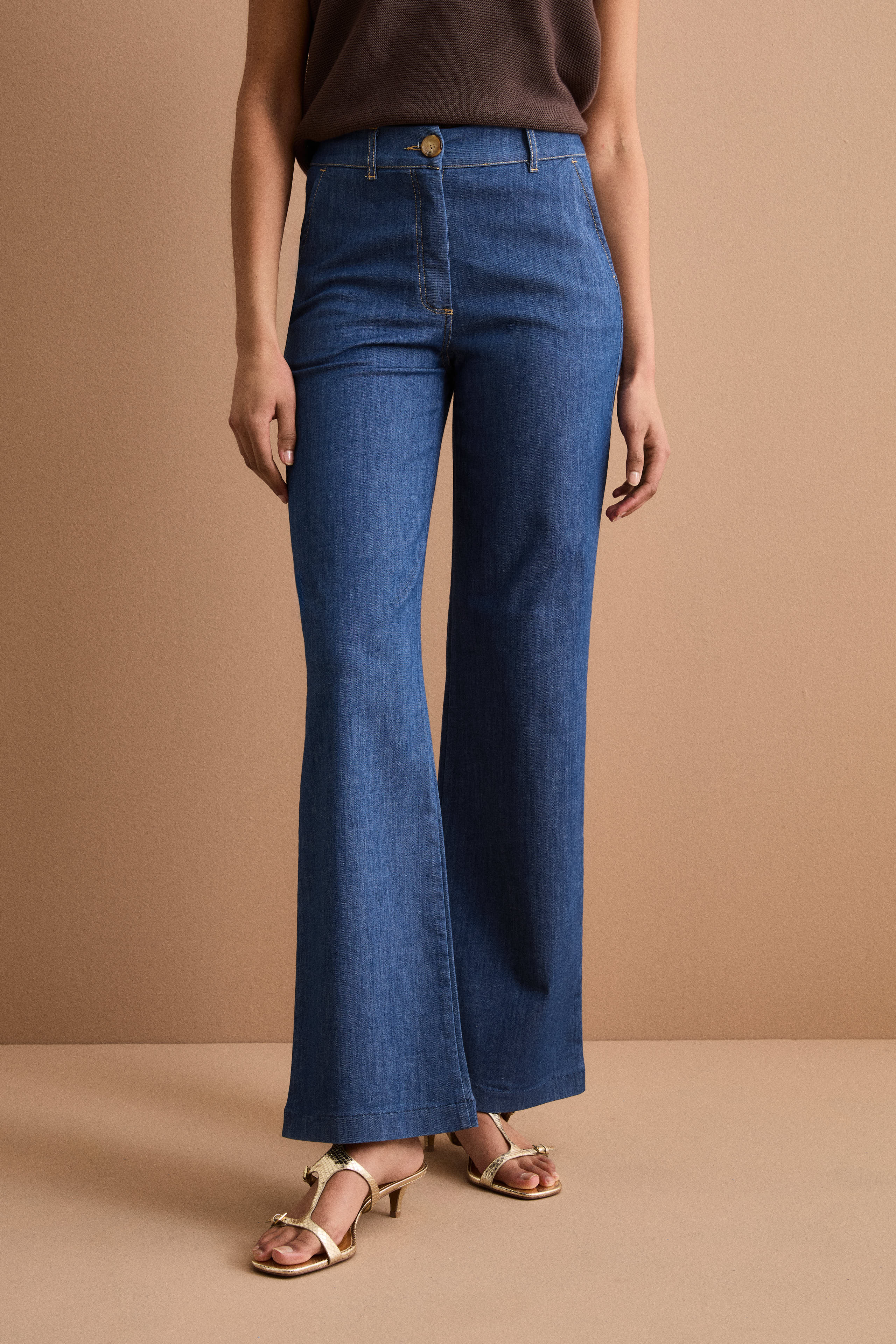 Pantalone Denim Straight in Misto Cotone - JEANS
