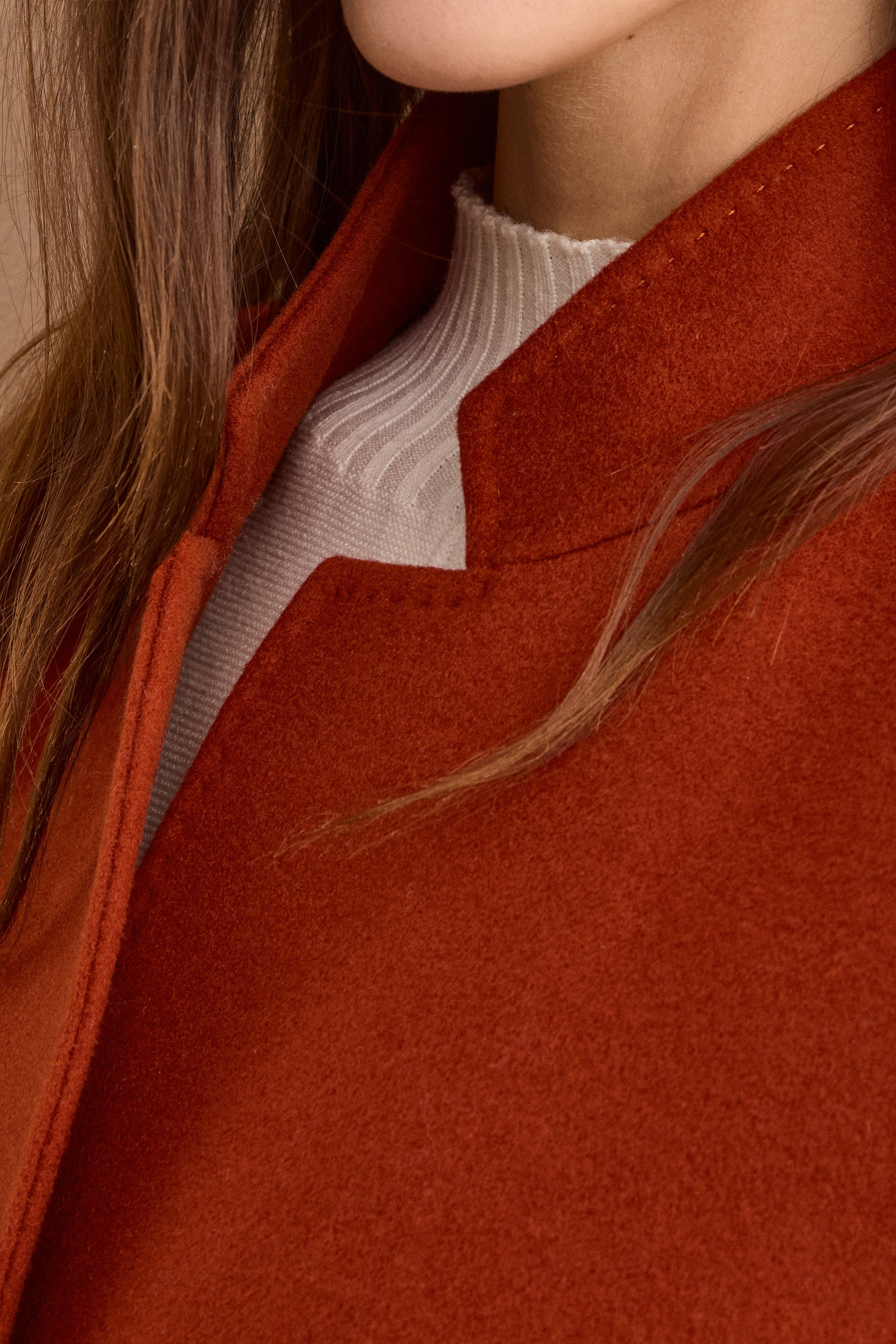 Cappotto Midi Sancrato in Misto Lana e Cashmere - COCCIO