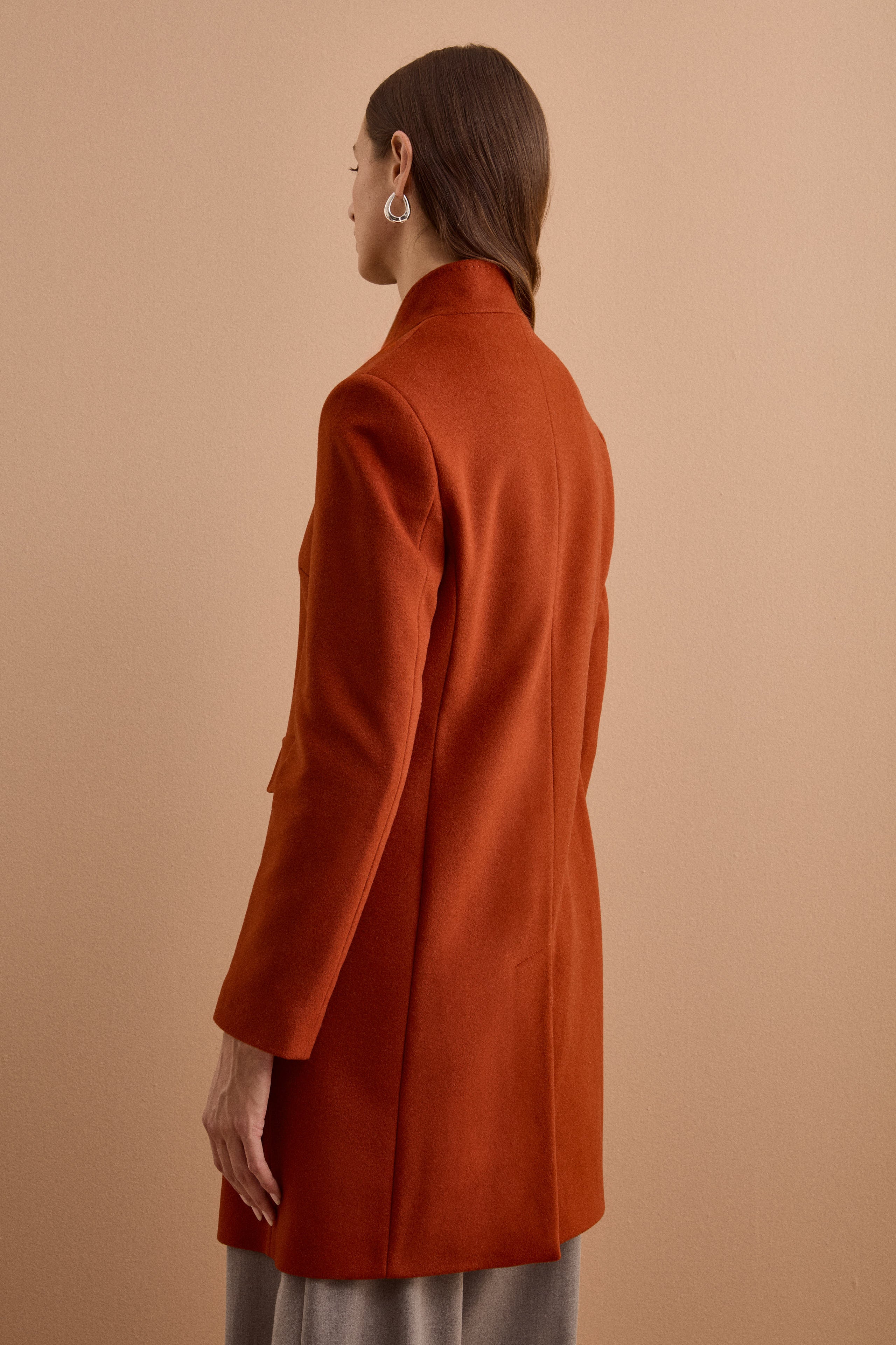 Cappotto Midi Sancrato in Misto Lana e Cashmere - COCCIO