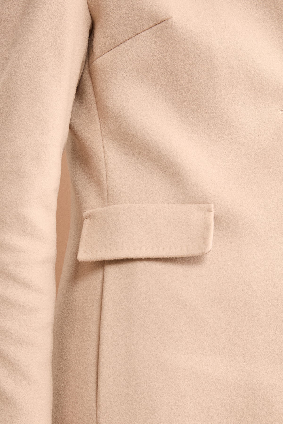 Cappotto Midi Sancrato in Misto Lana e Cashmere - GESSO