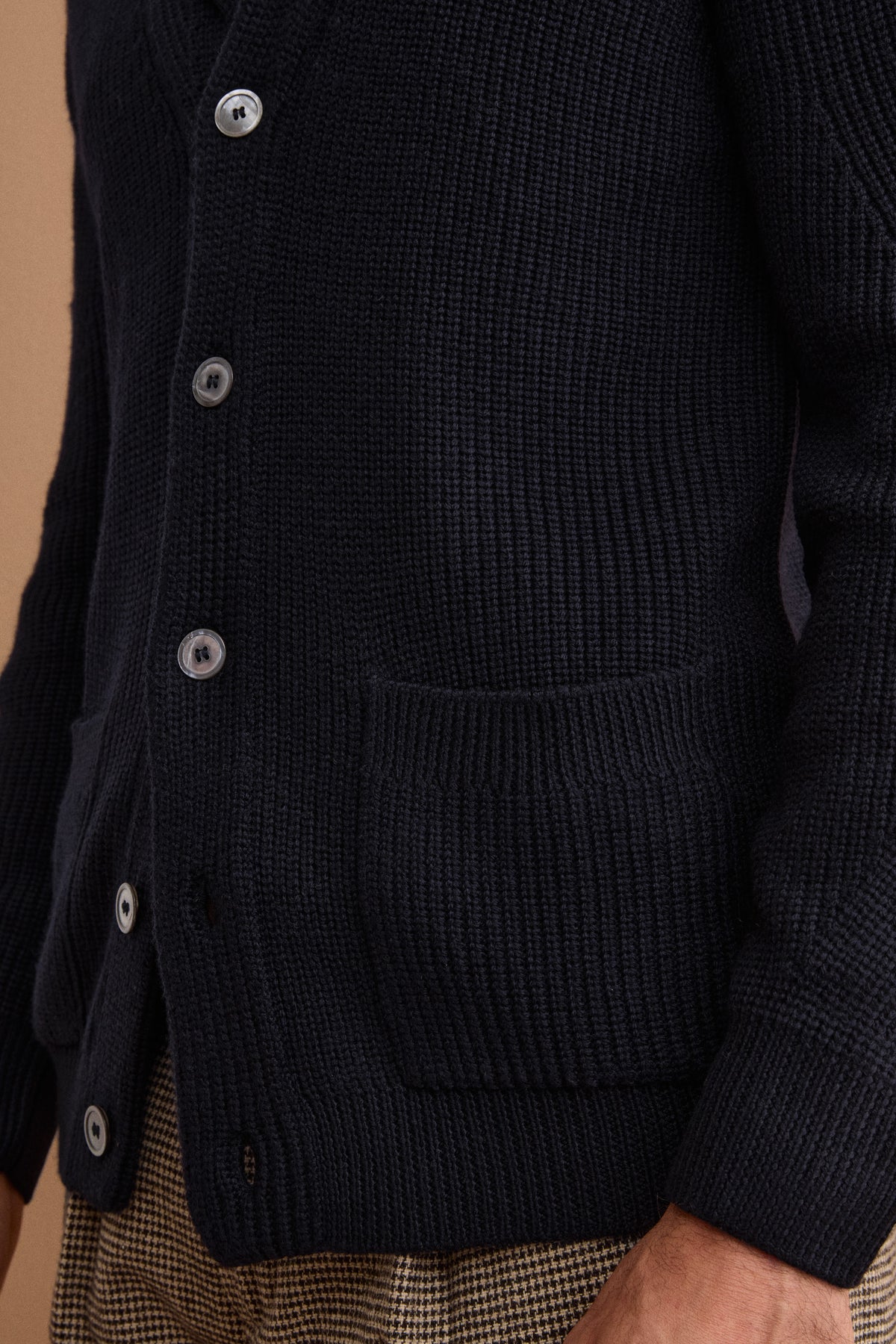Cardigan in Lana Merino a Costa Inglese - BLU