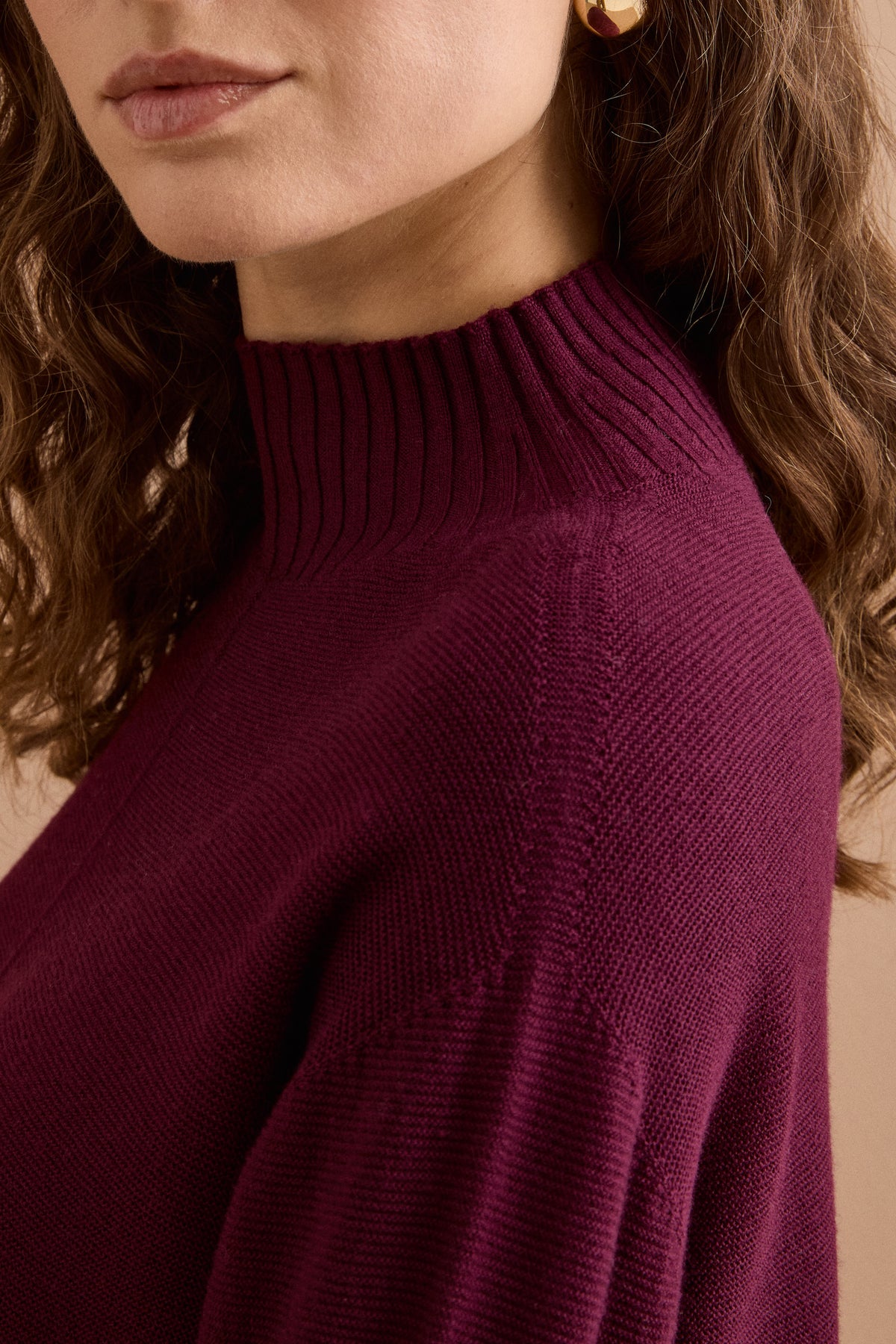 Dolcevita Links in Lana Merino - BORDEAUX
