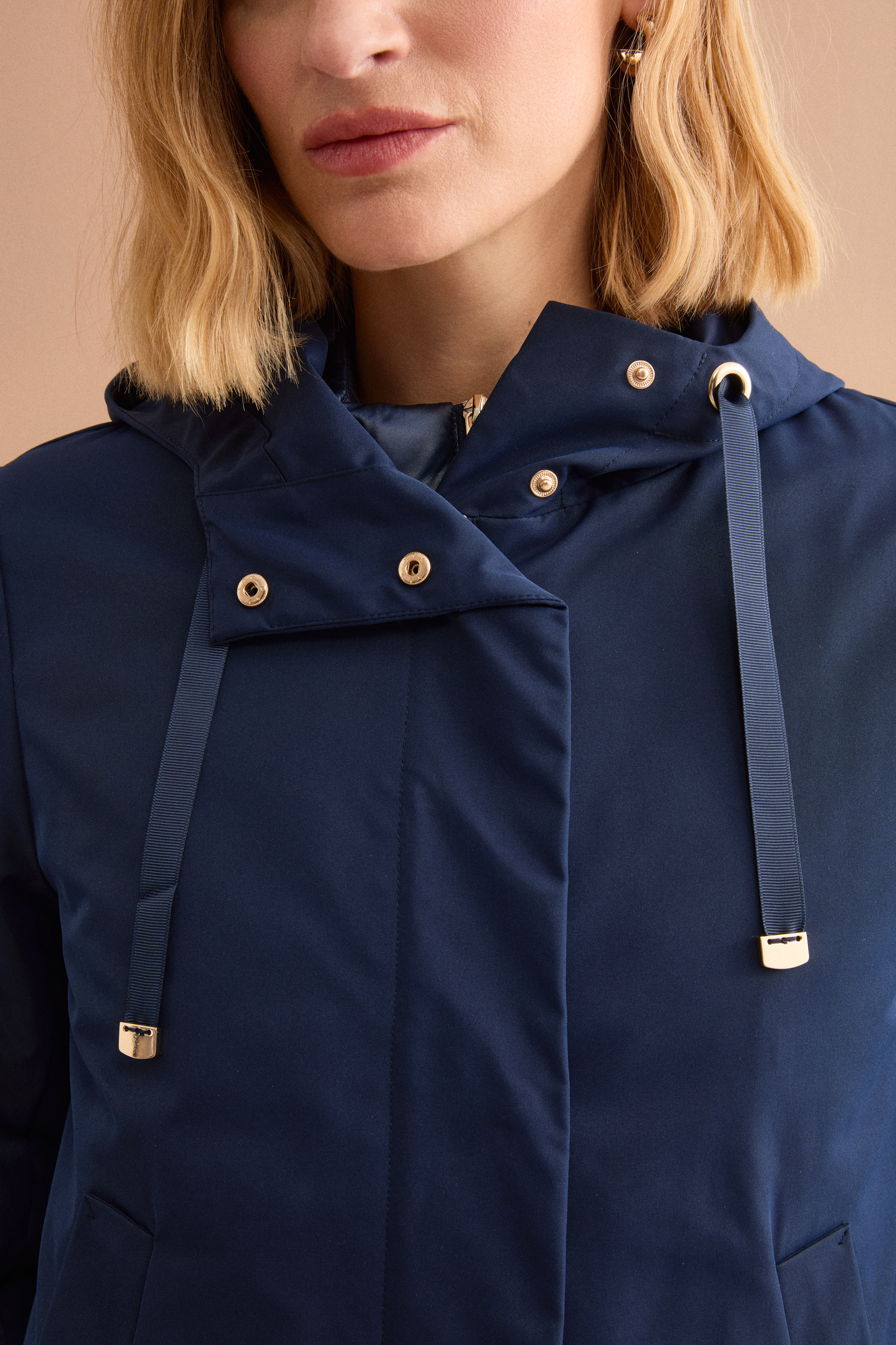 Giubbotto Impermeabile con Cappuccio e Gilet Removibile - BLU