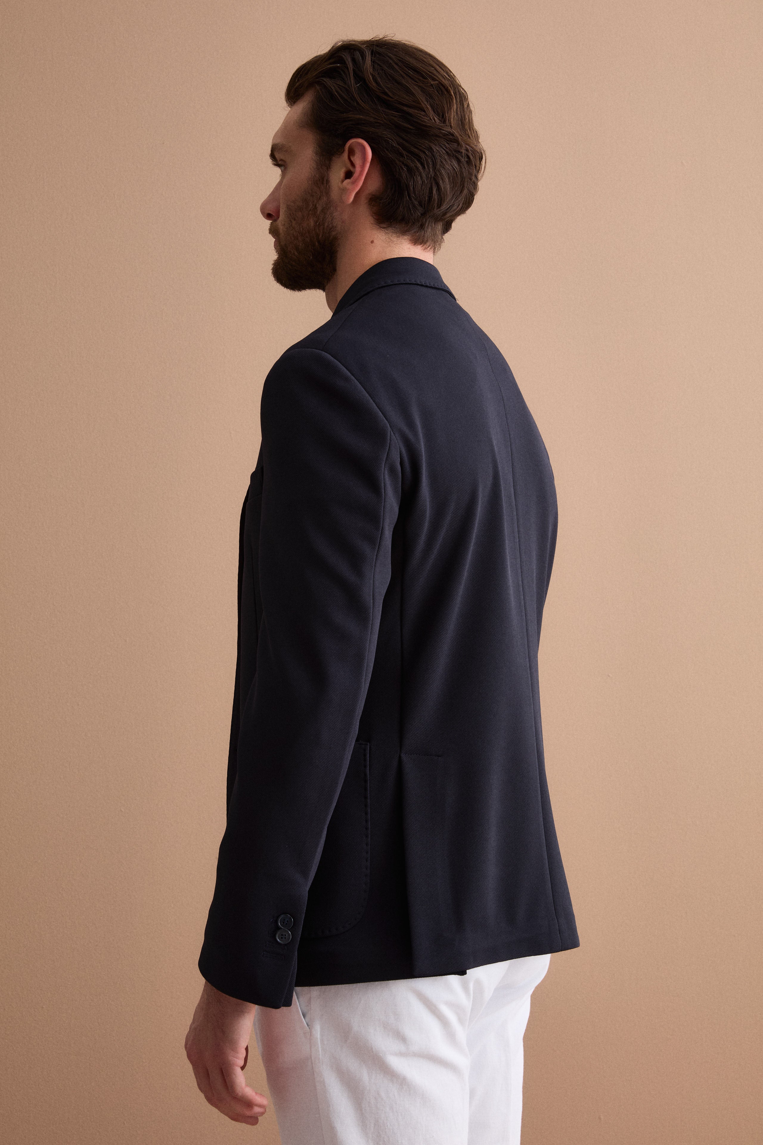 Giacca Slim Fit Semifoderata Revers Classico - BLU
