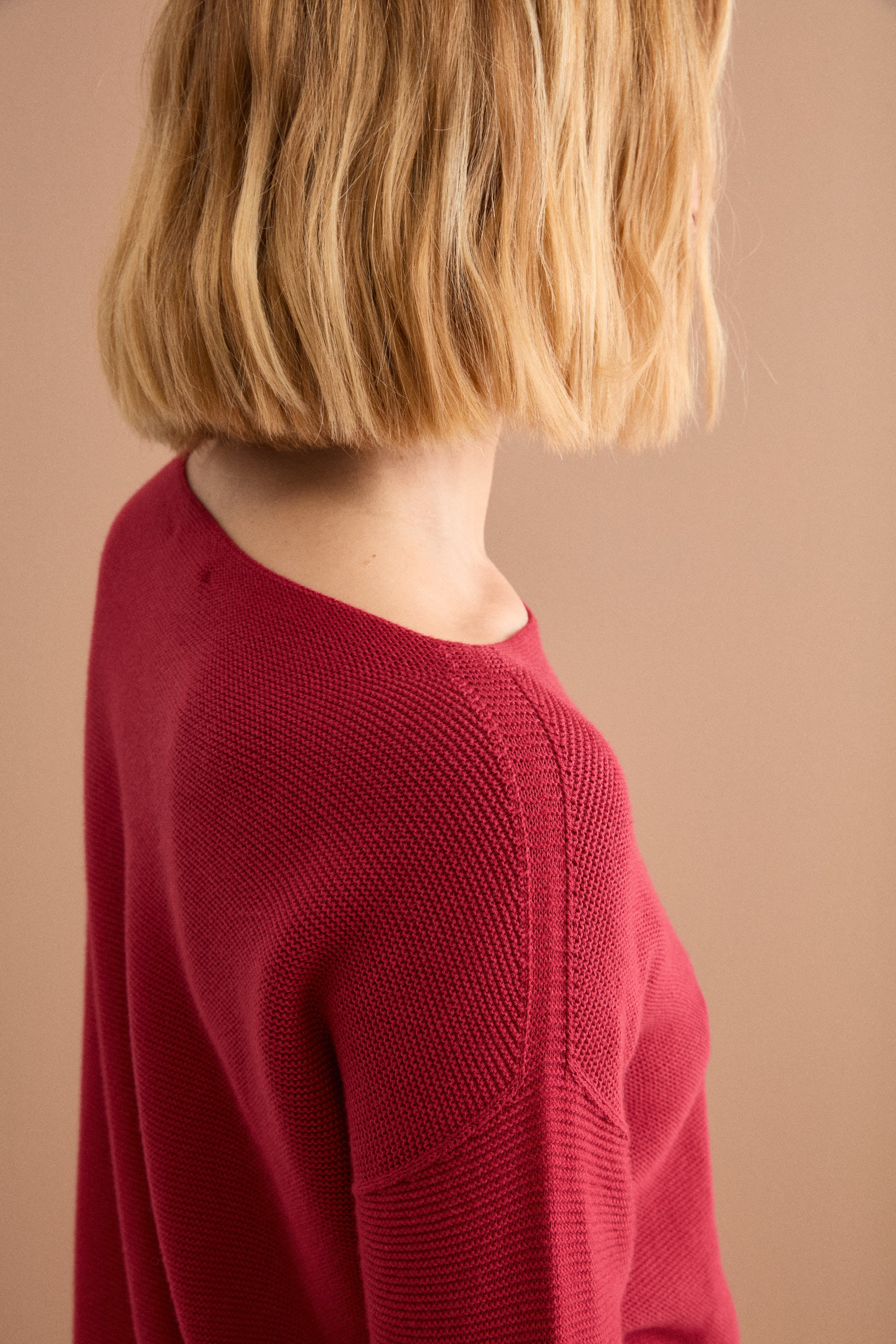 Maglia Links in Cotone con Scollo Barchetta - BORDEAUX