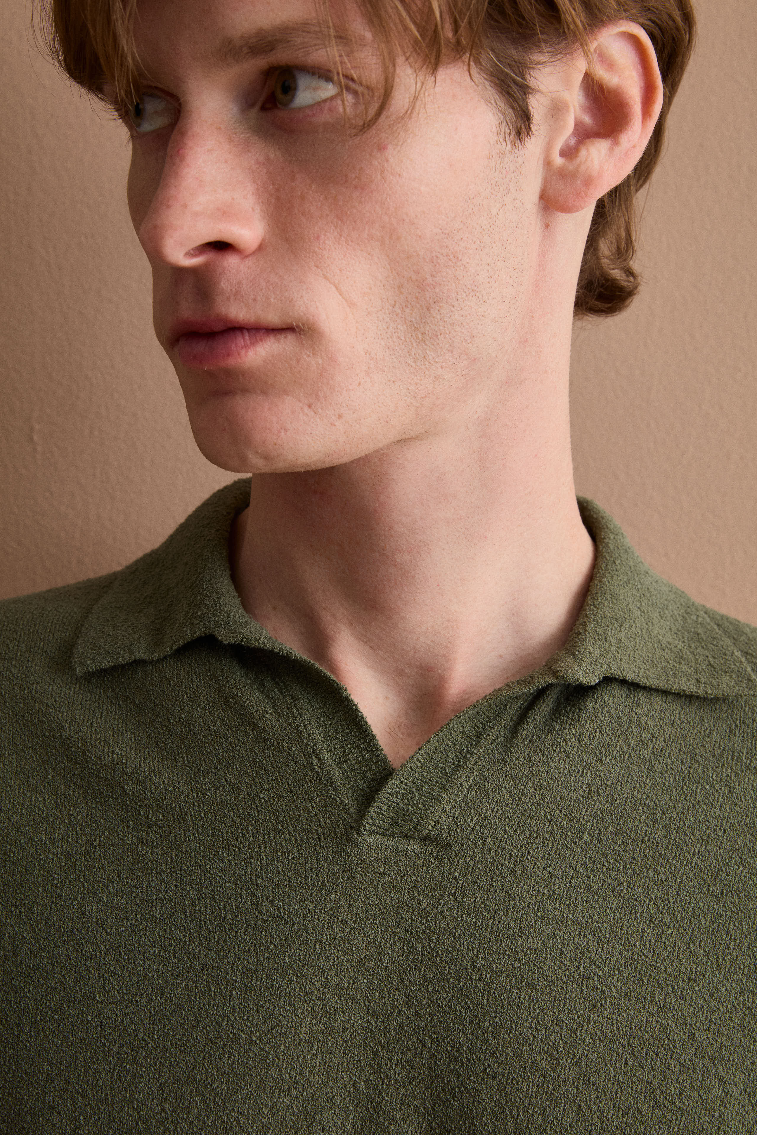 Polo Derby in Cotone Bouclé - VERDE