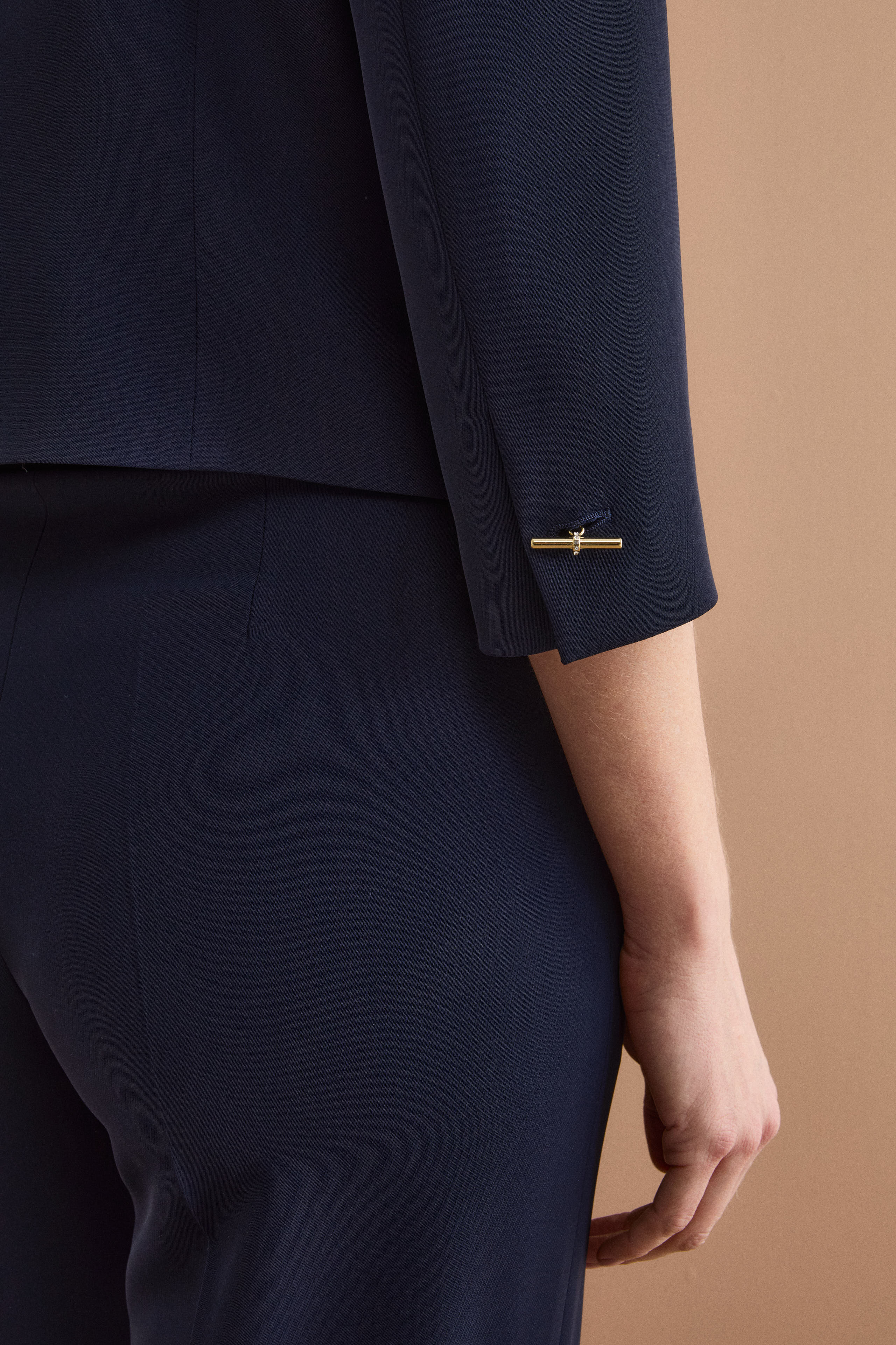 Bolero Sciancrato da Cerimonia in Cady - BLU