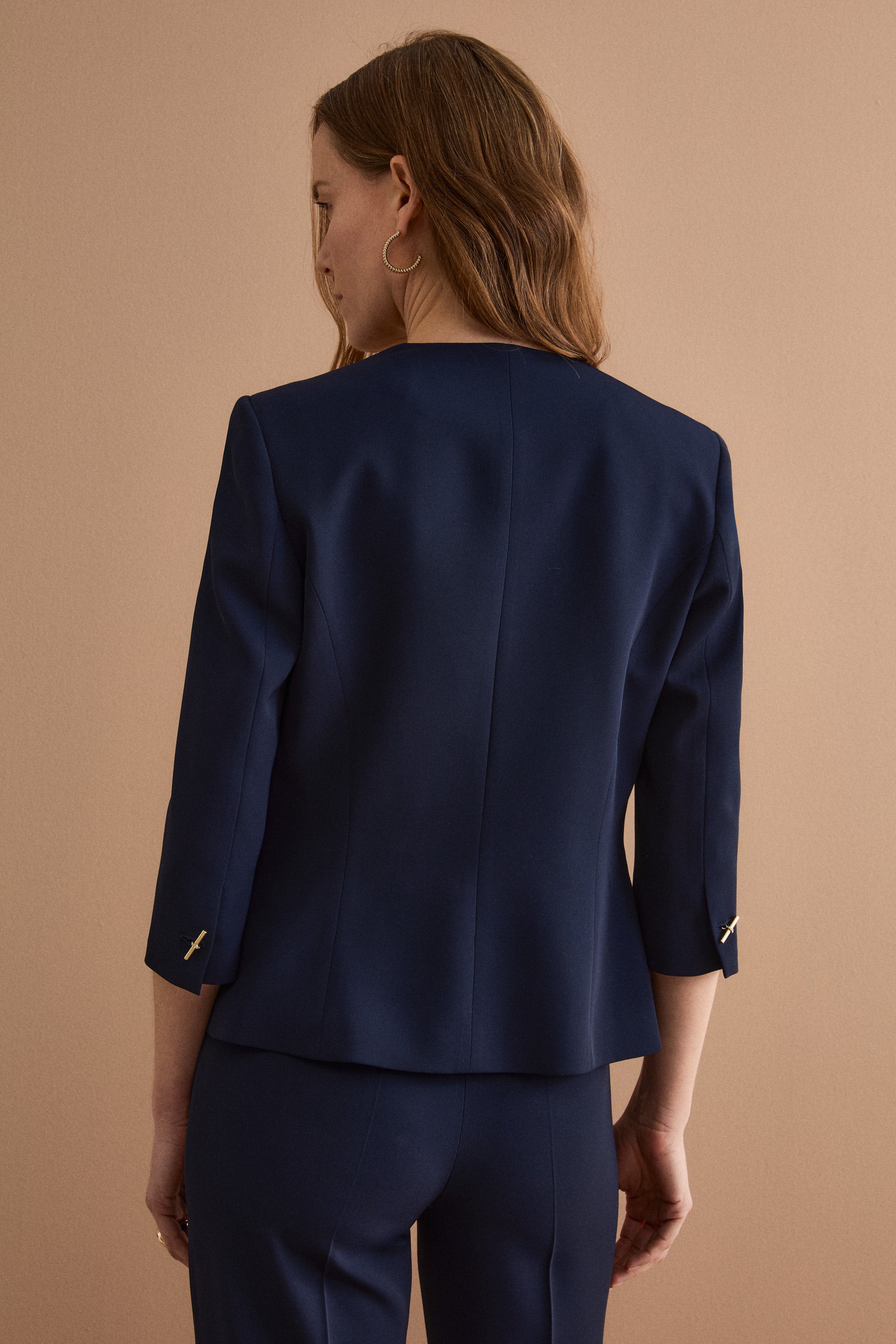 Giacca Sciancrata da Cerimonia in Cady - BLU