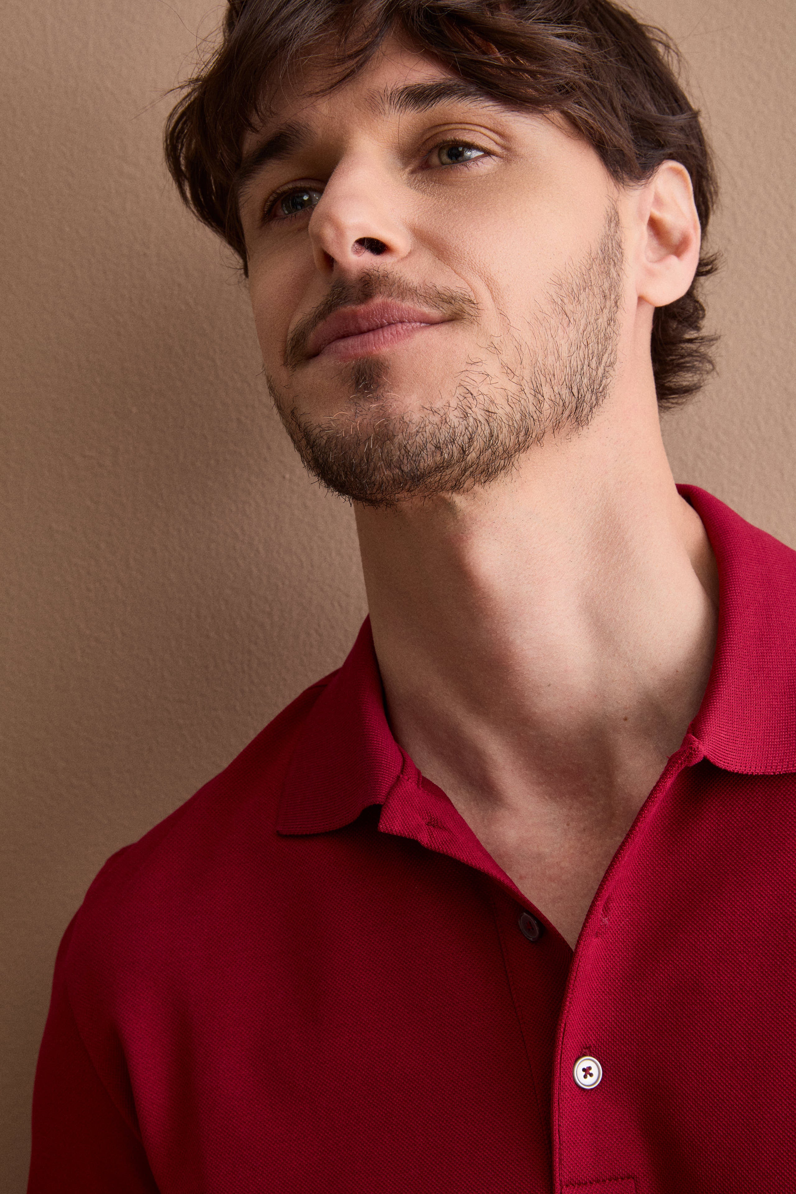 Polo Piquet Casual da Uomo - BORDEAUX