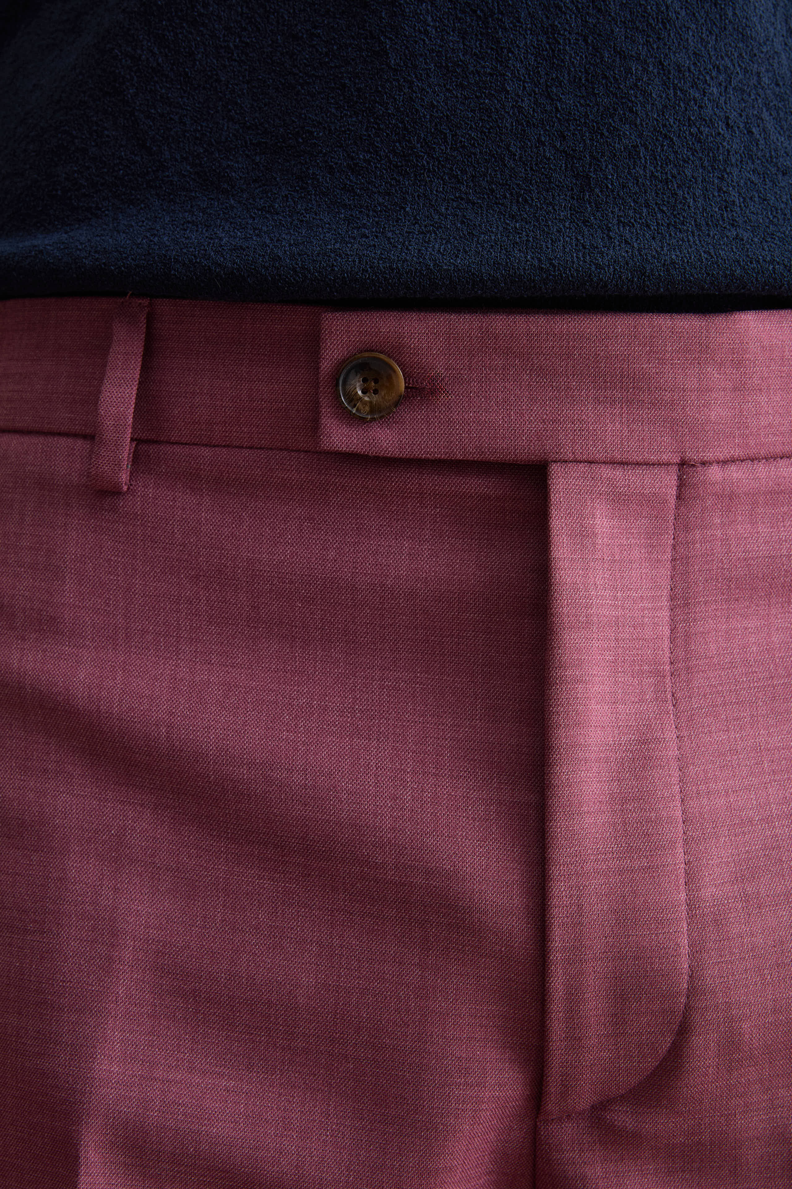 Pantalone Carrot Wide Leg in Misto Lana - BORDEAUX