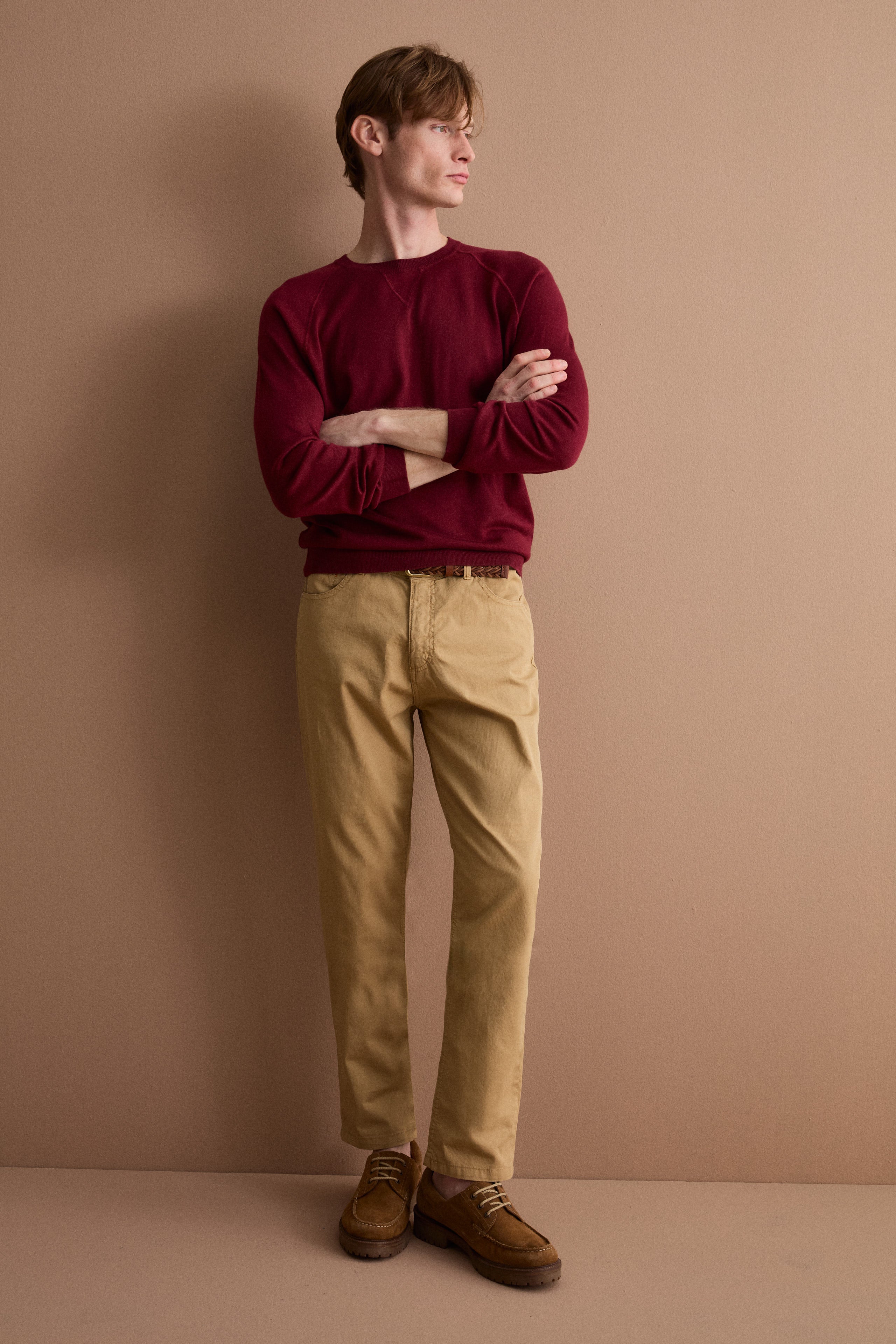 Pantalone Slim Fit Cinque Tasche in Denim - BISCOTTO