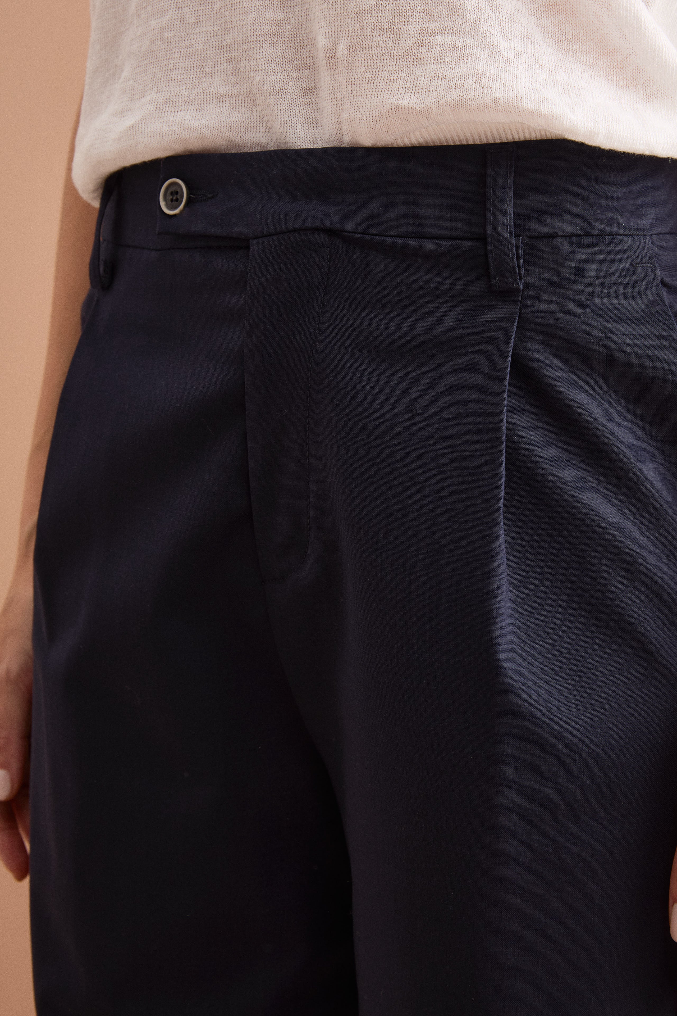 Pantalone Palazzo da Cerimonia in Lana Vergine - BLU