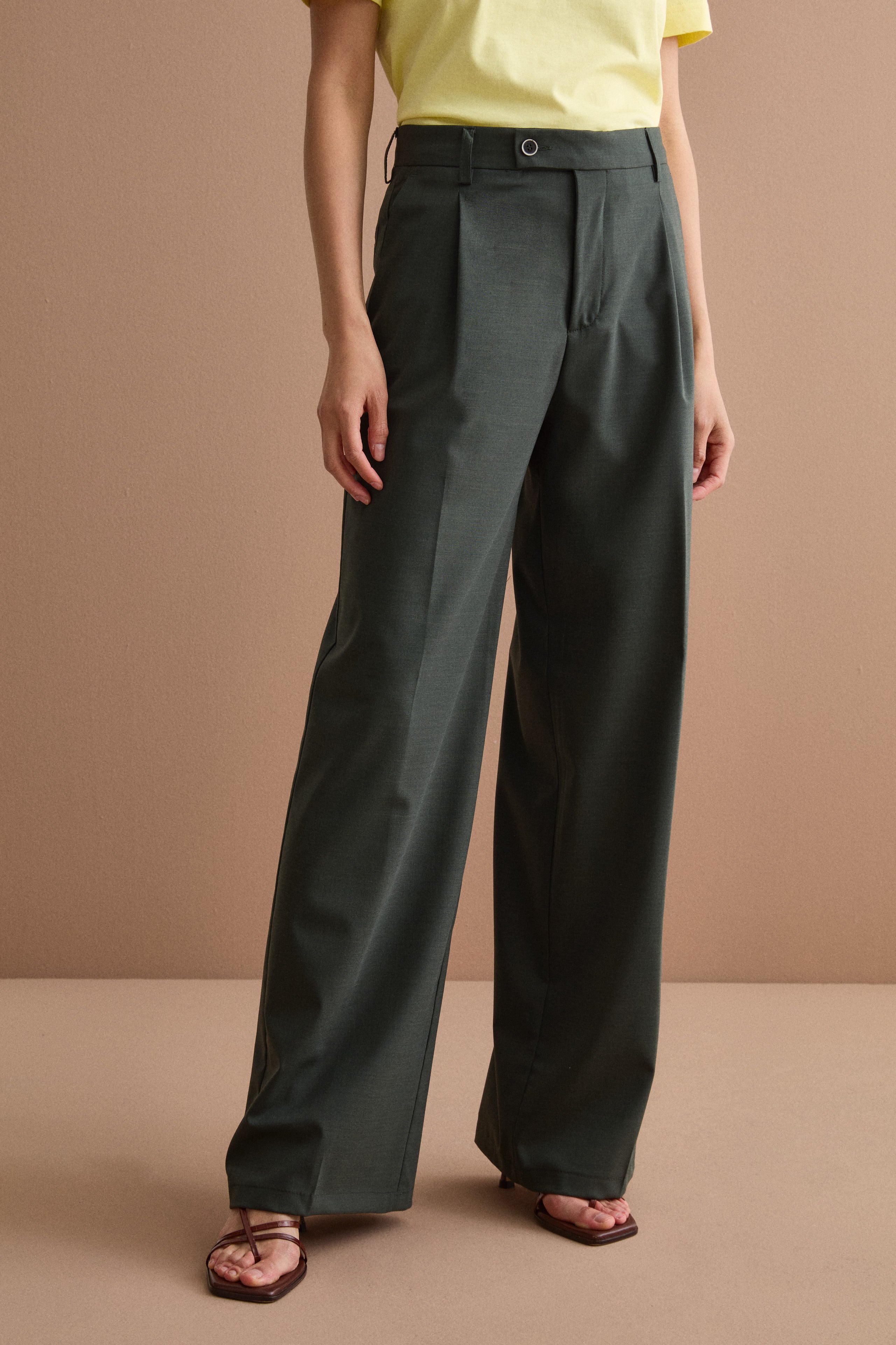 Pantalone Palazzo da Cerimonia in Lana Vergine - VERDONE