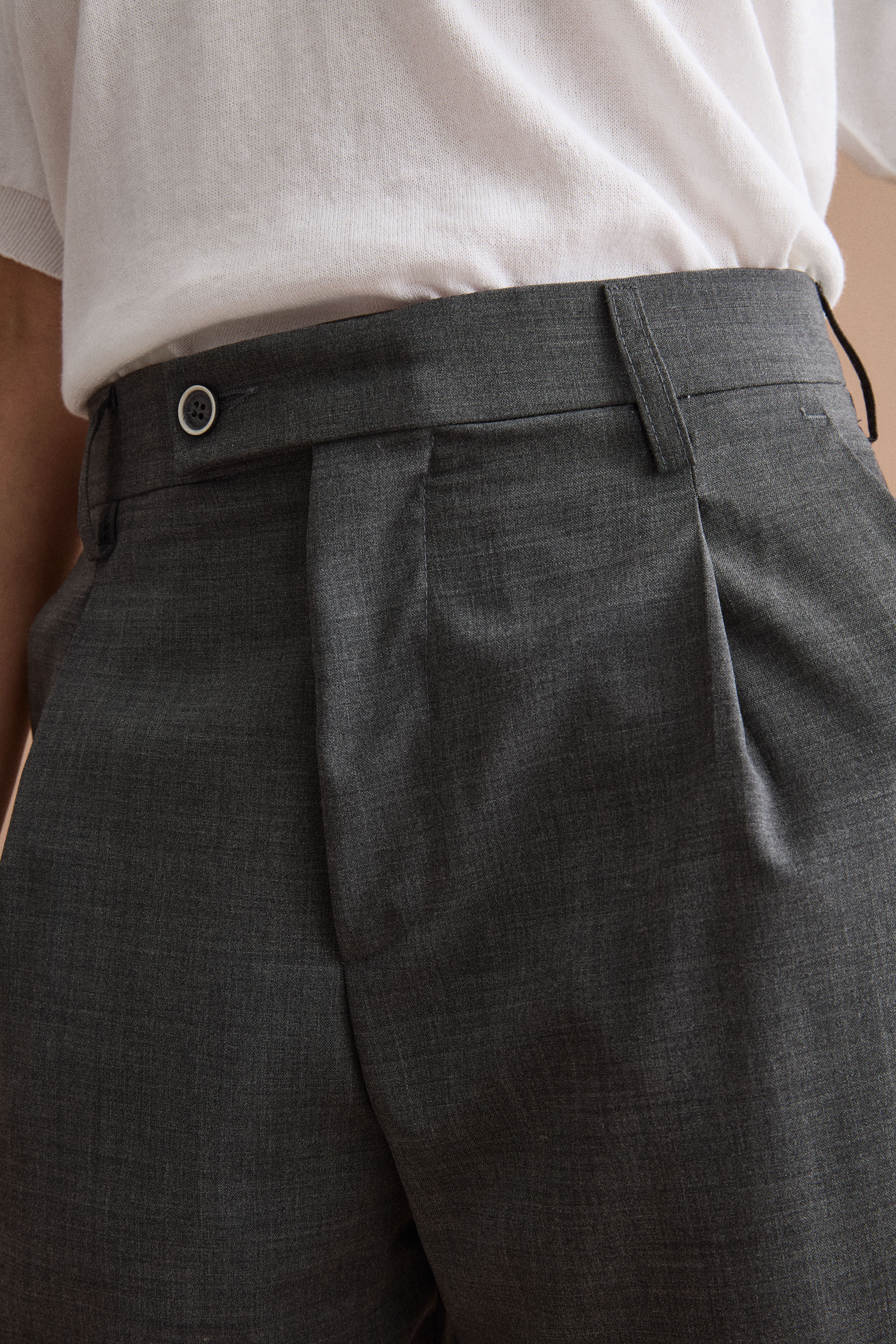 Pantalone Palazzo da Cerimonia in Lana Vergine - GRIGIO