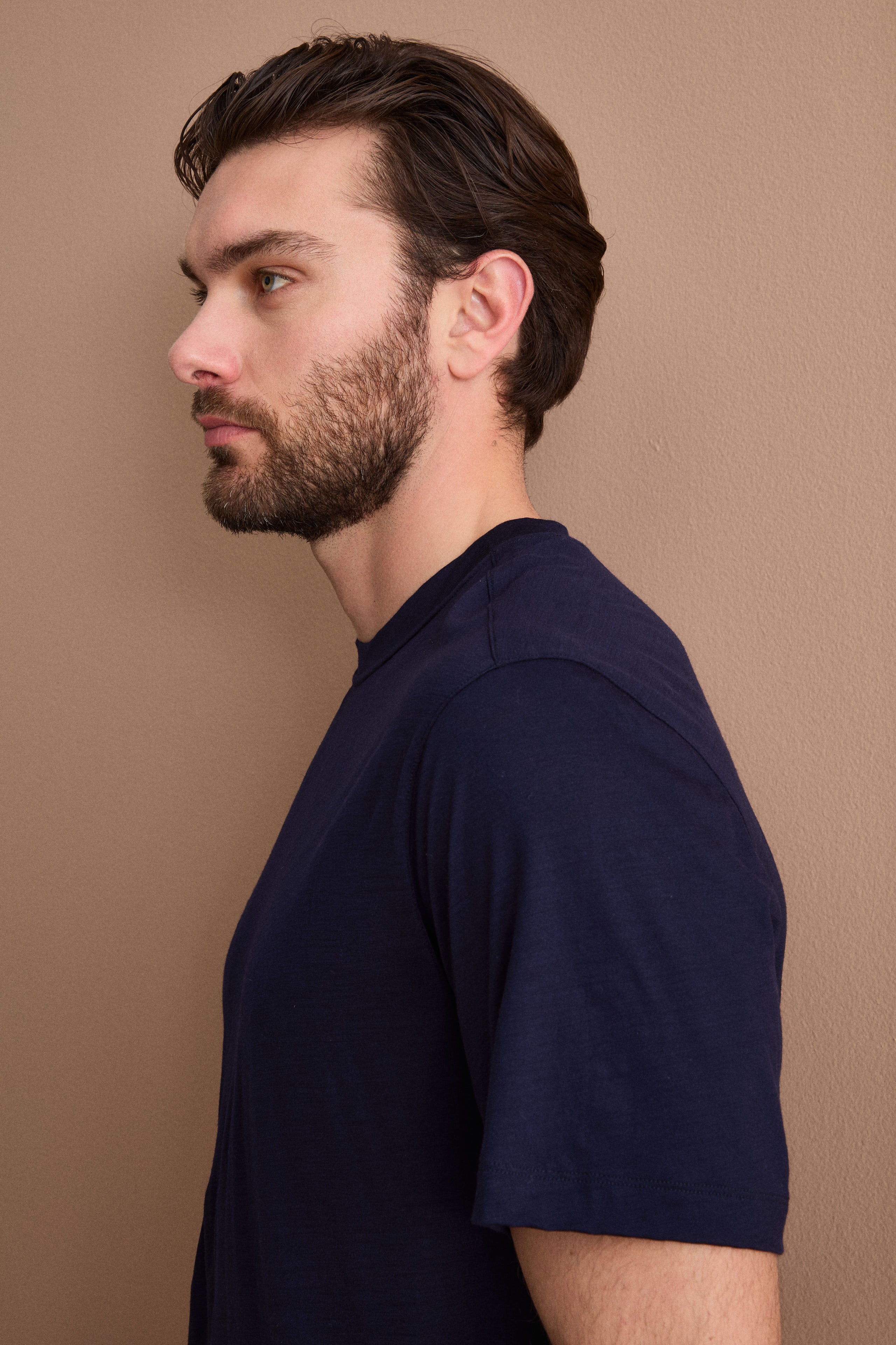 T-Shirt Regular Fit in Lana Merino - BLU