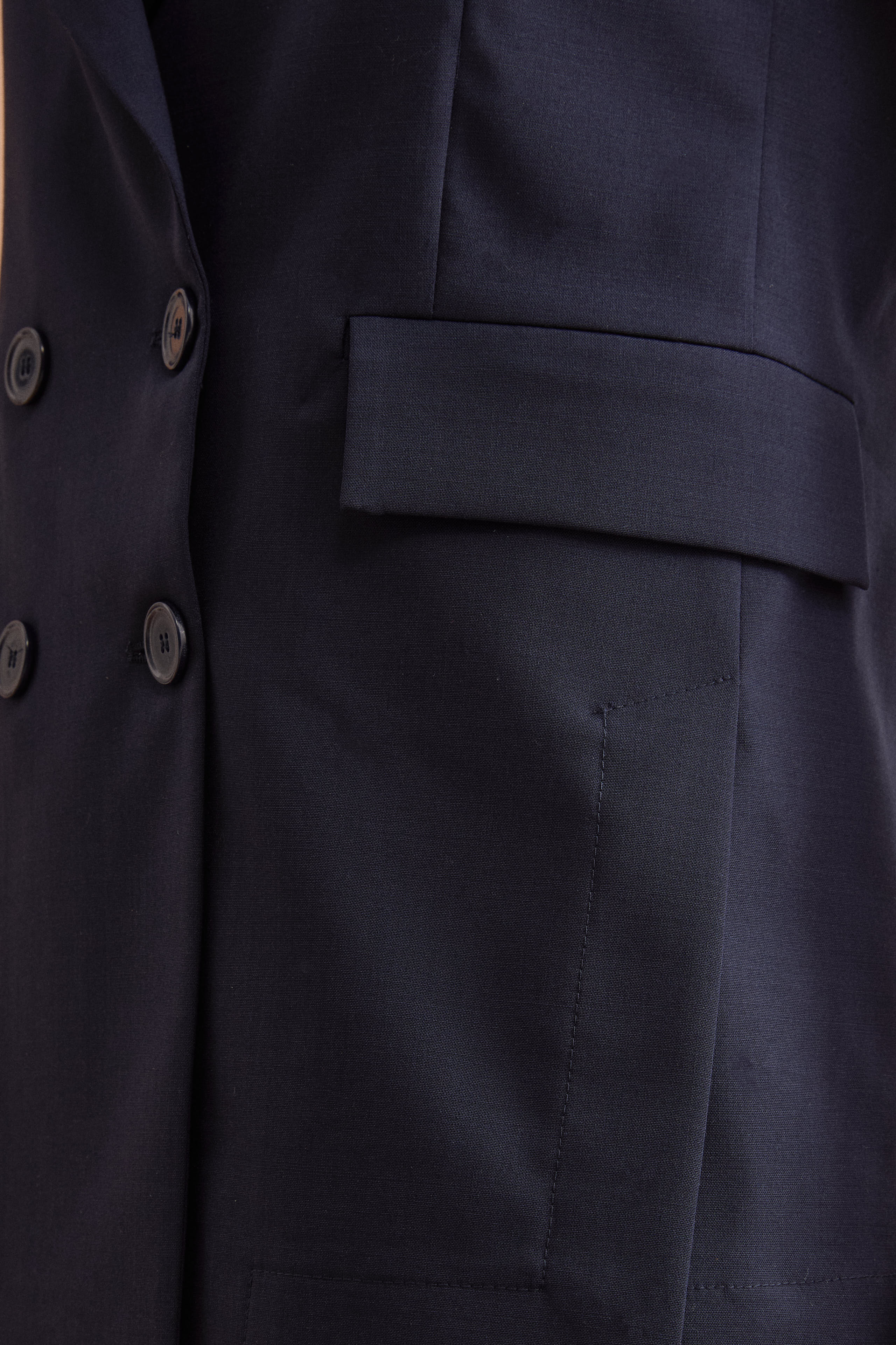 Gilet Doppiopetto da Cerimonia in Lana Vergine - BLU