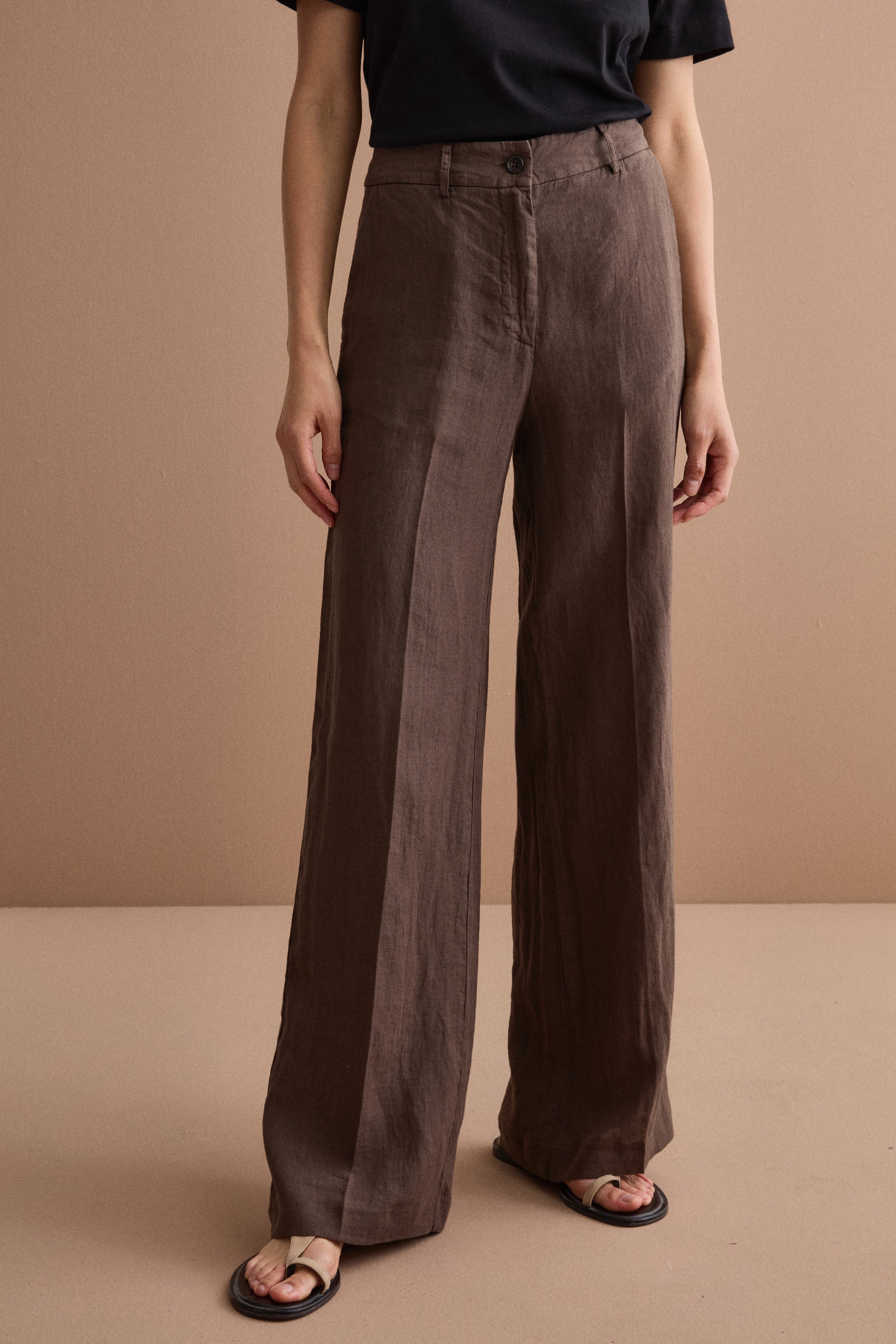 Pantalone Wide Leg in Lino - T.MORO