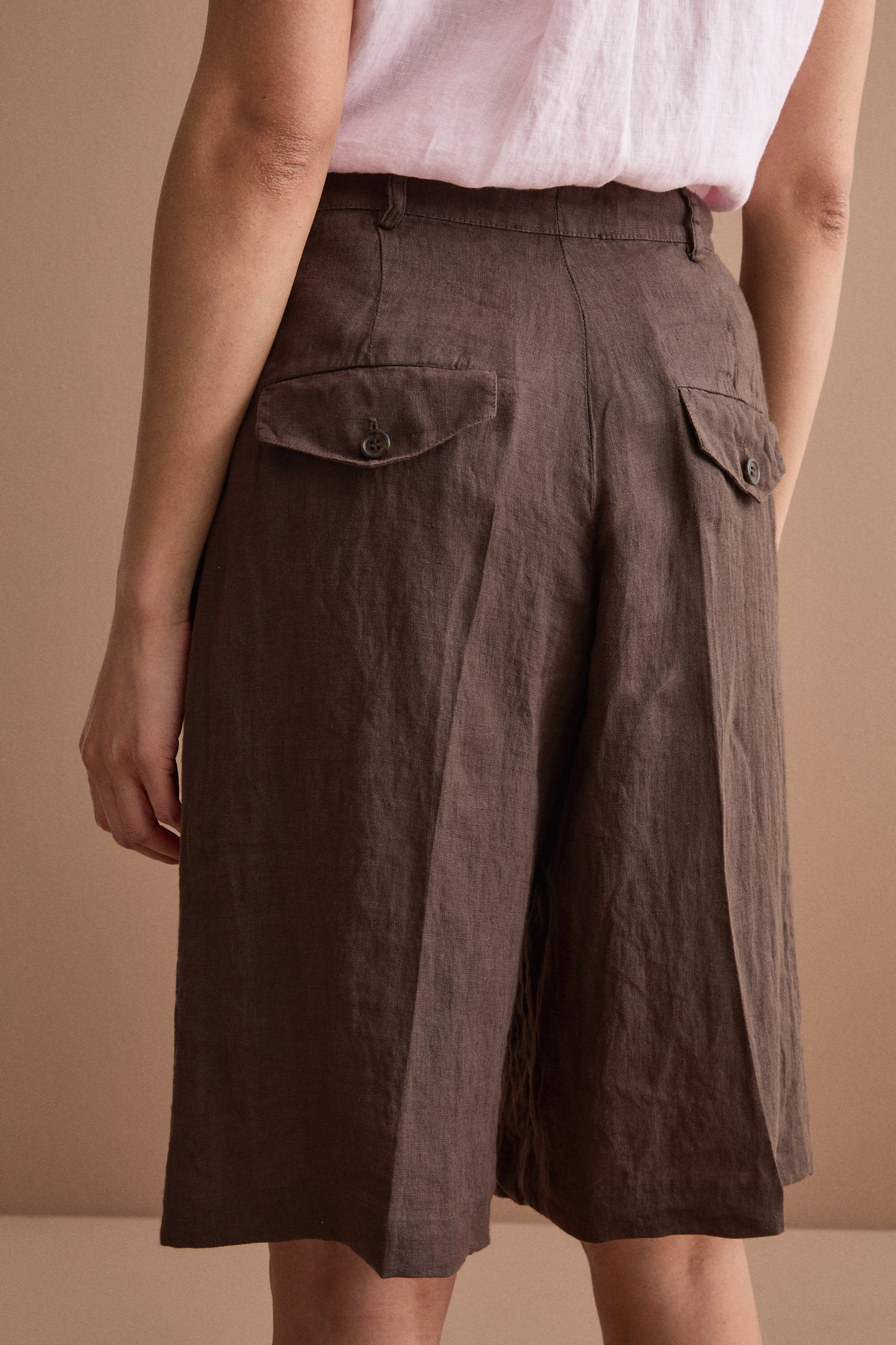 Jorts in Lino con Pinces - T.MORO