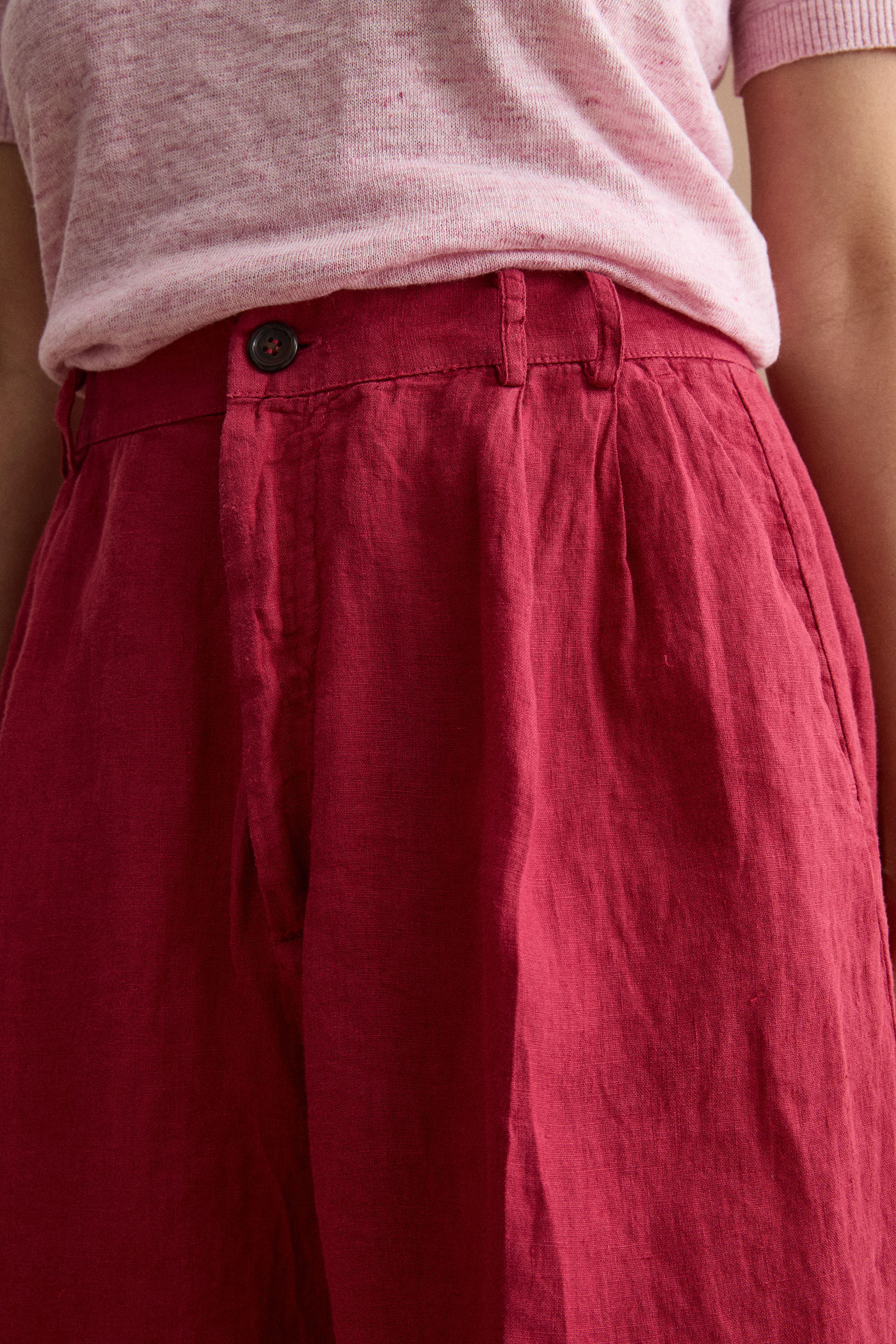 Jorts in Lino con Pinces - BORDEAUX