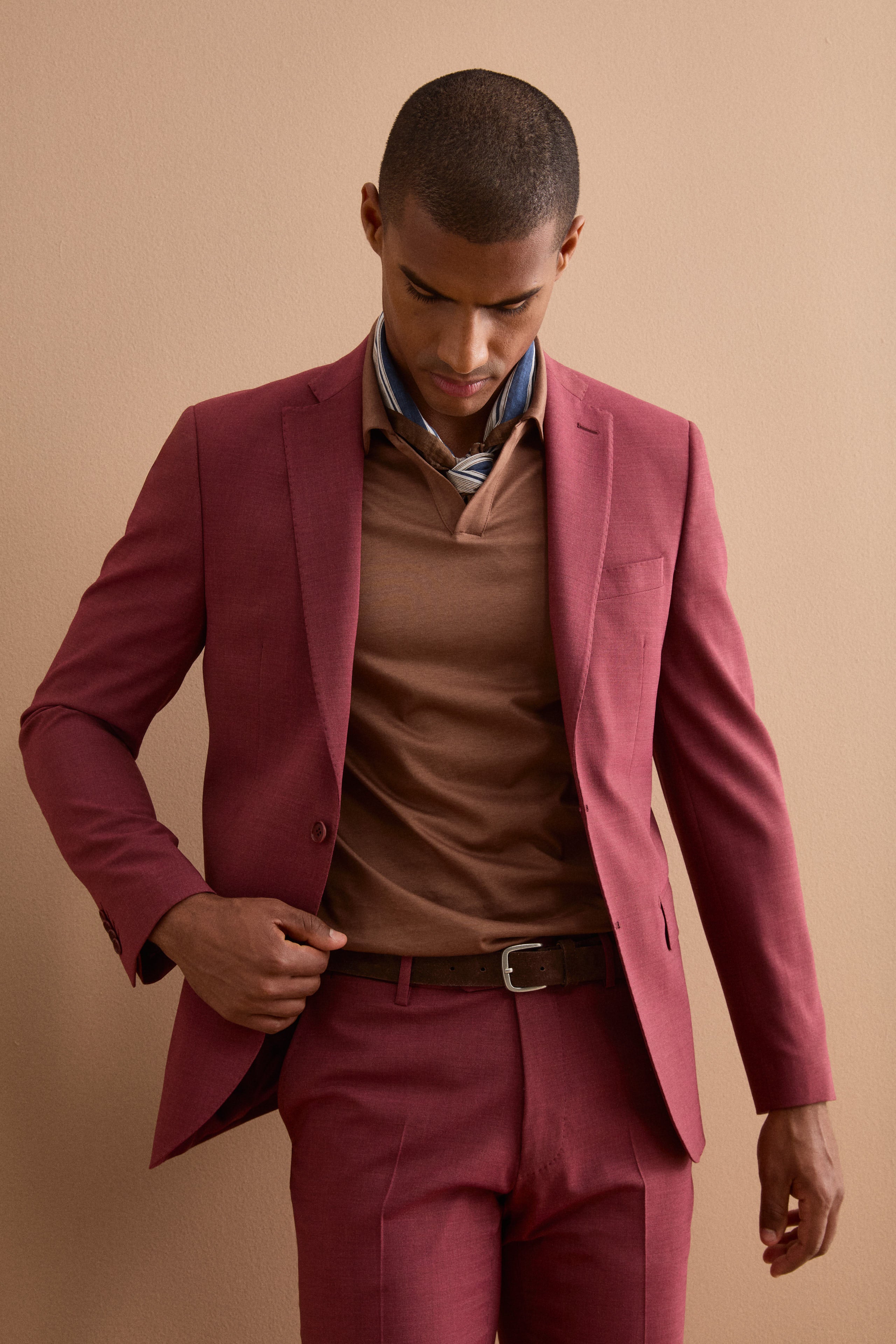 Abito Uomo Bordeaux Monopetto Slim Fit - BORDEAUX