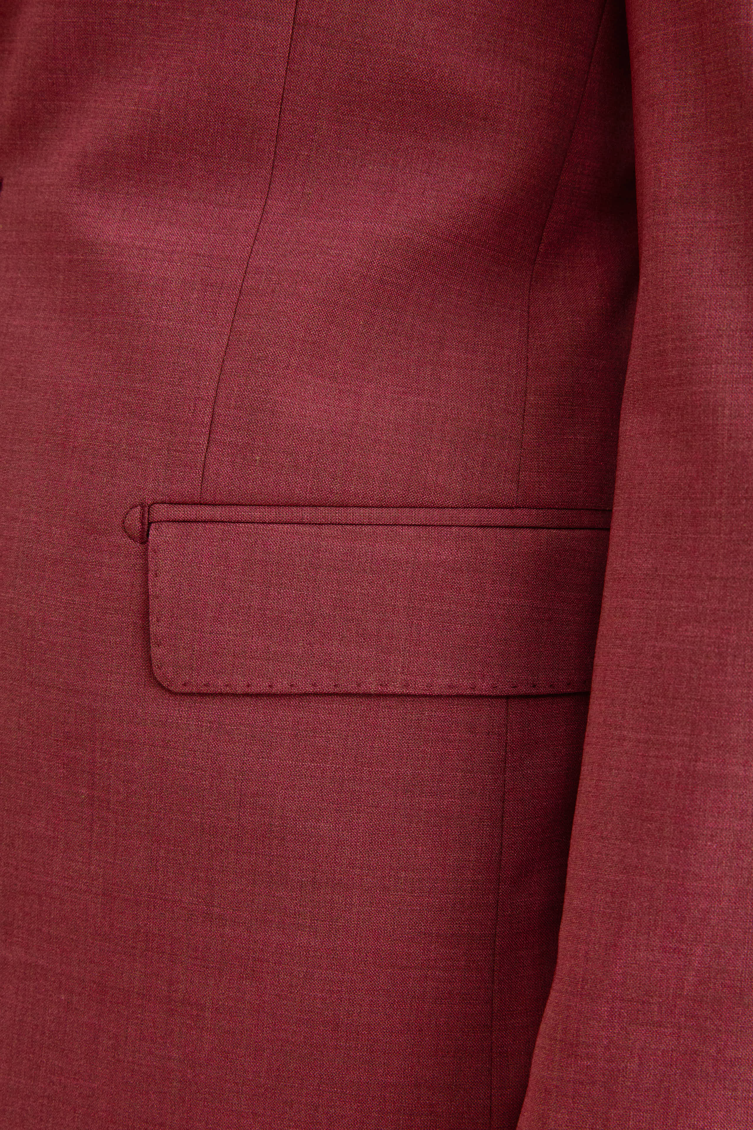 Abito Uomo Monopetto in Lino Slim Fit - BORDEAUX