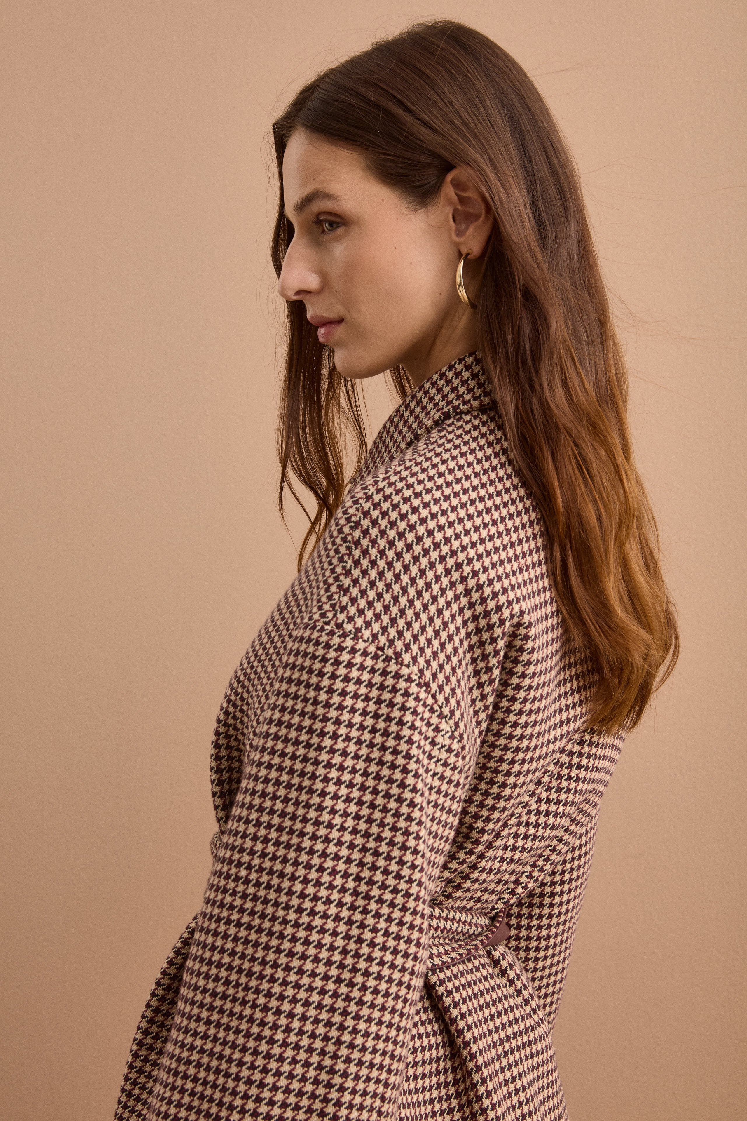 Overshirt in Misto Cotone con Cintura - P/POULE MARRONE