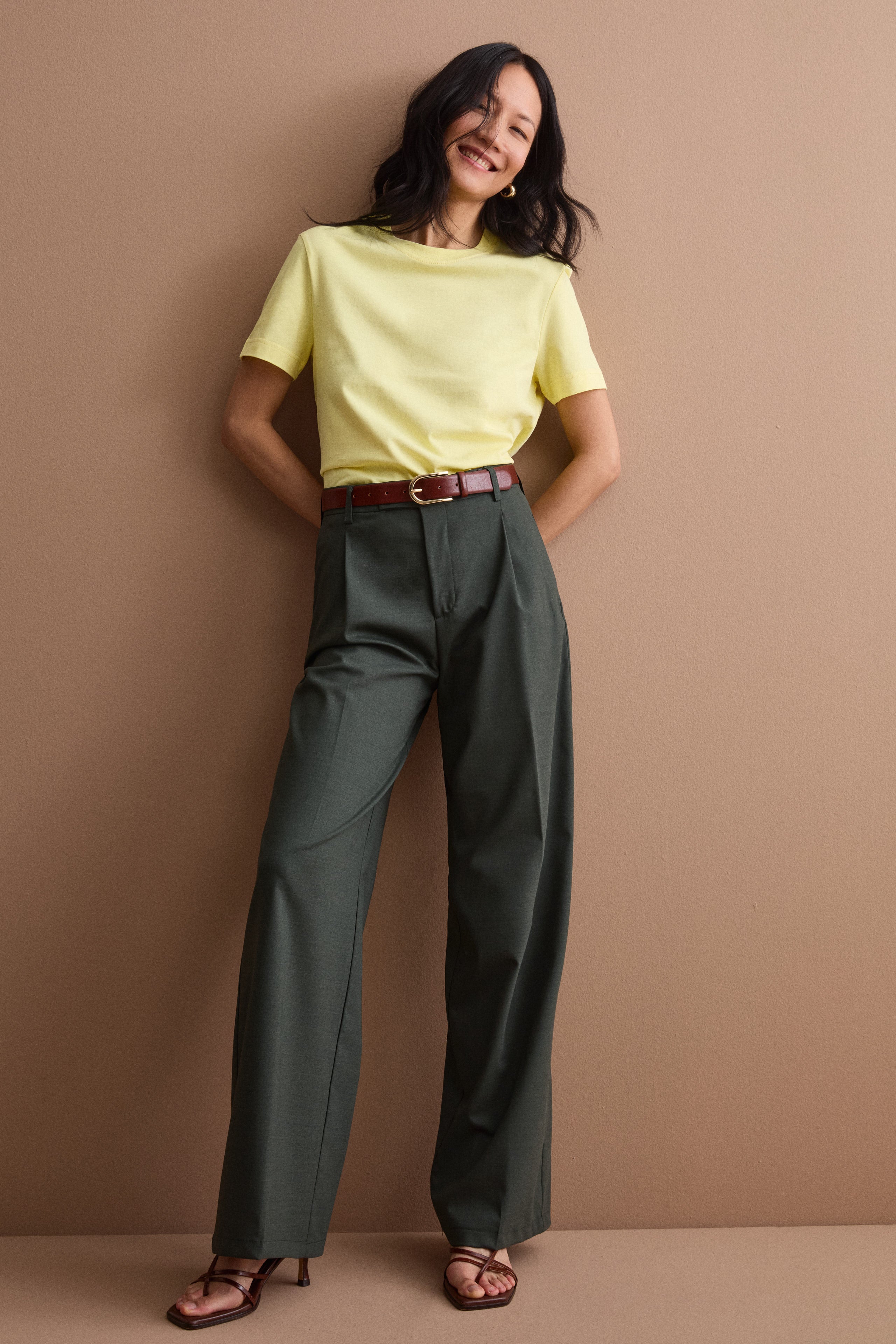 T-Shirt Boxy in Cotone - GIALLO CHIARO