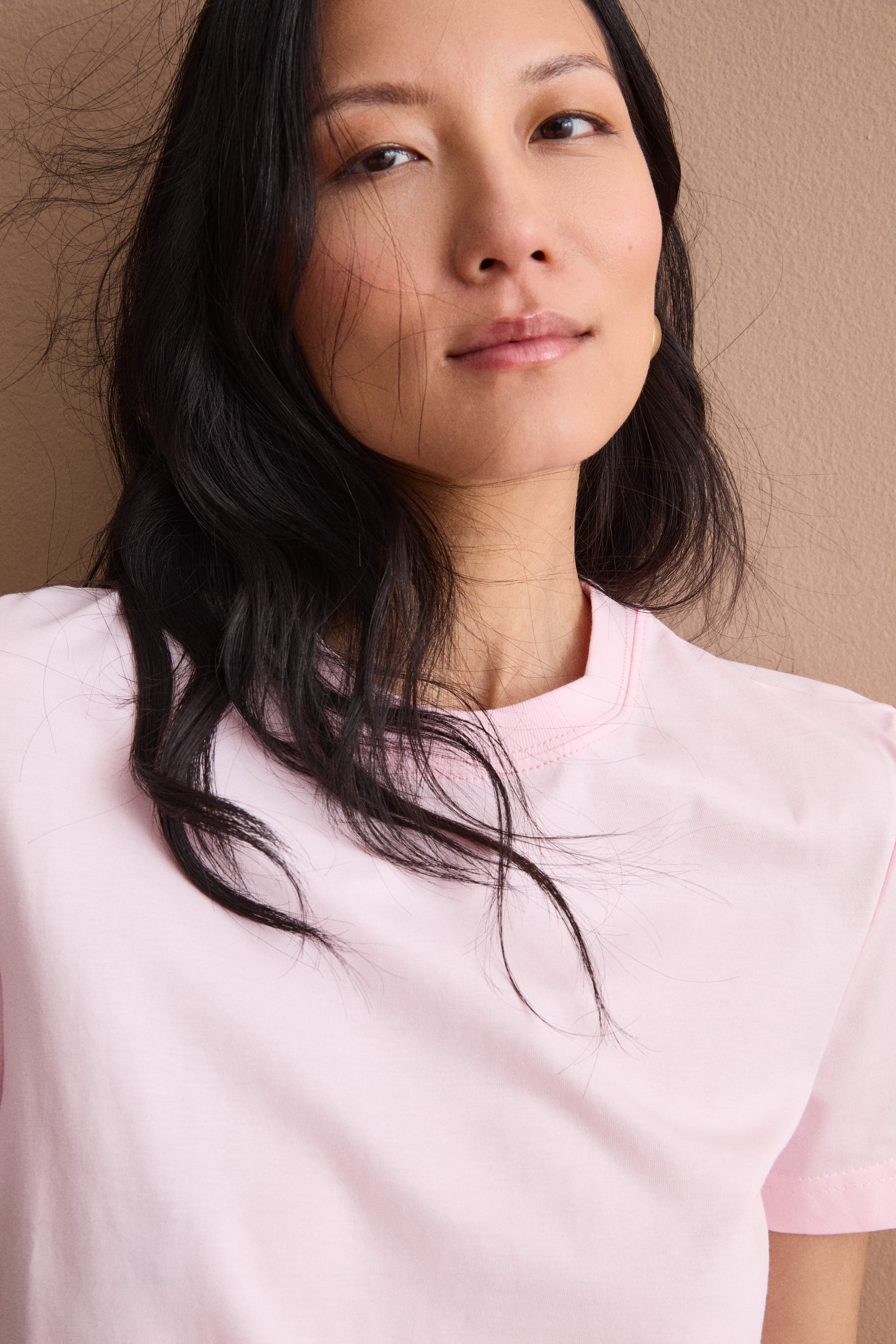 T-Shirt Boxy in Cotone - ROSA