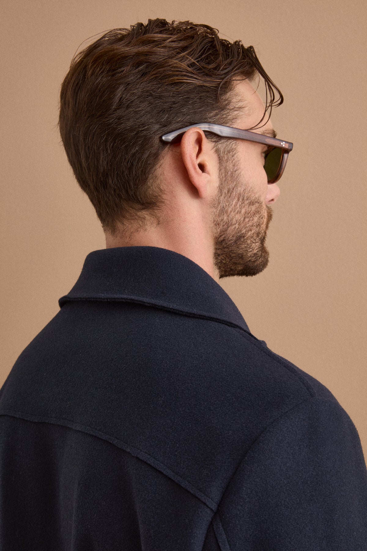Giubbotto Overshirt Sfoderato con Tasche - BLU