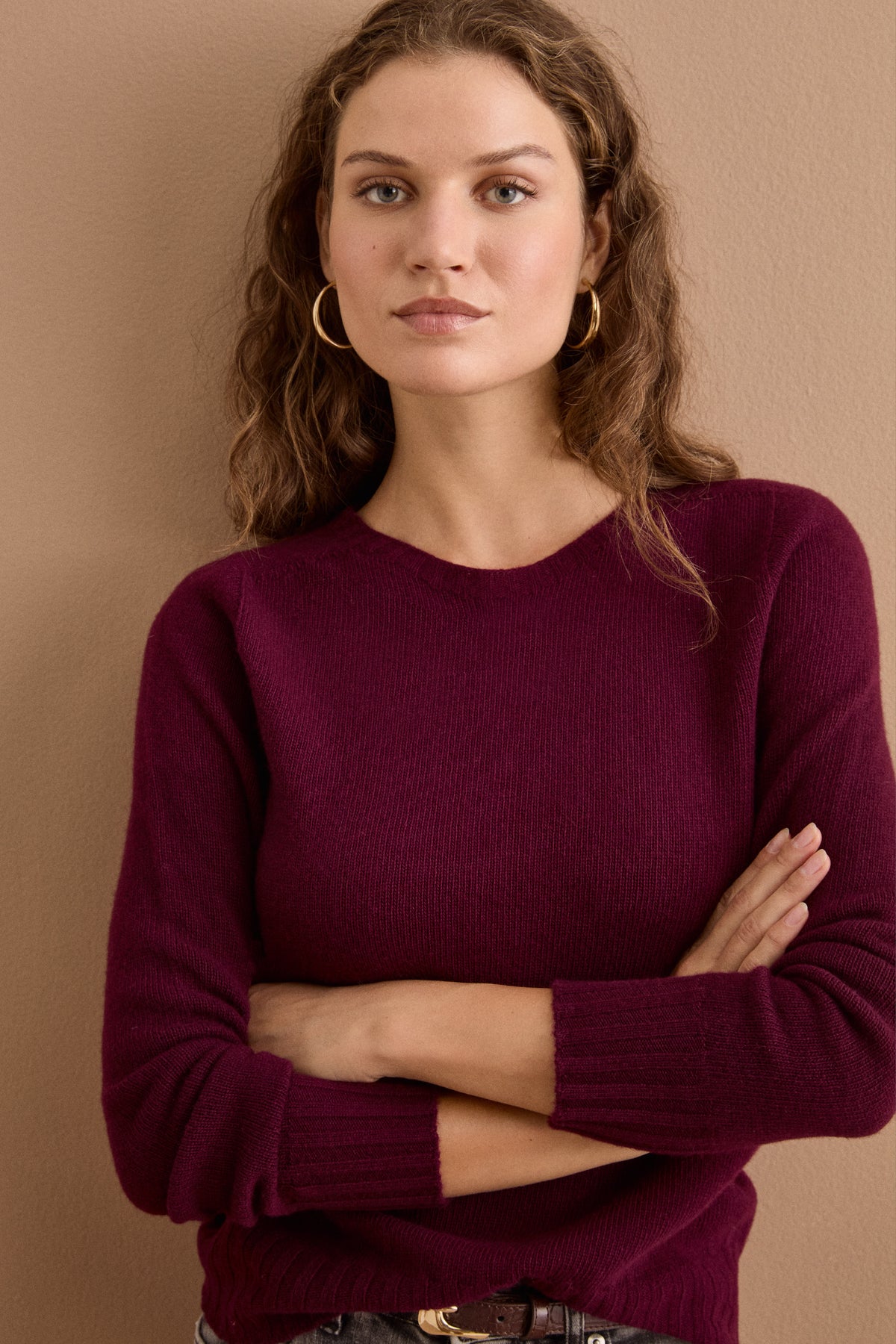 Girocollo da Donna in Lana Merino - BORDEAUX
