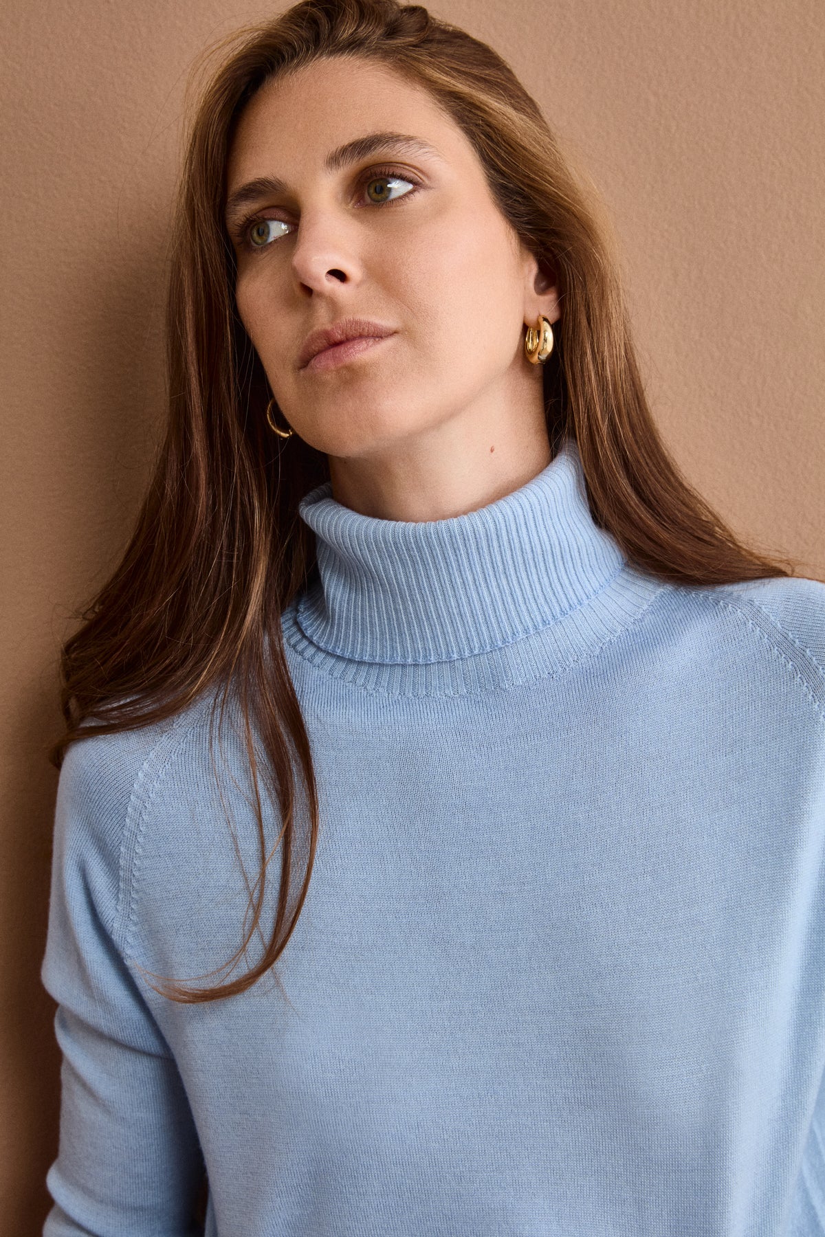 Dolcevita Raglan in Lana Vergine - AZZURRO