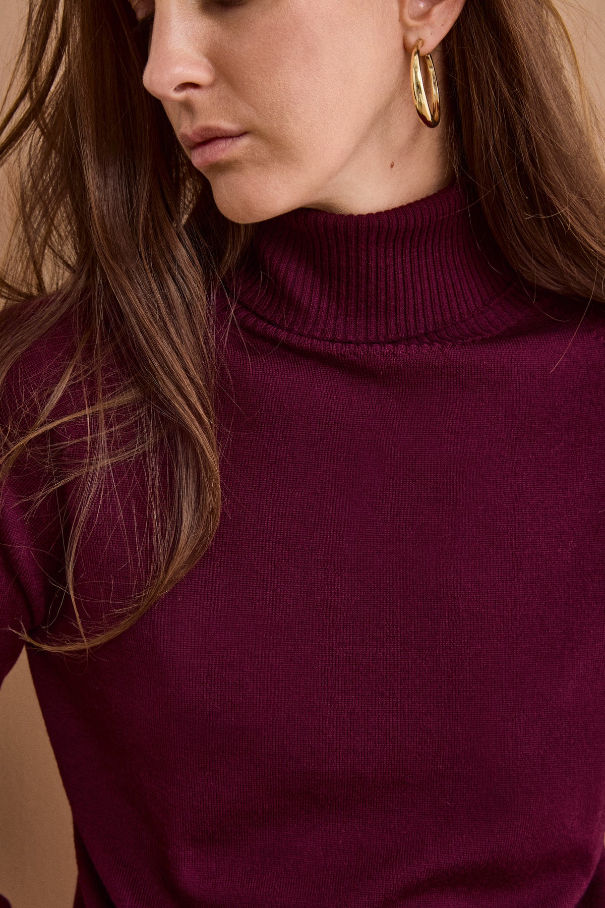 Dolcevita Raglan in Lana Vergine - BORDEAUX