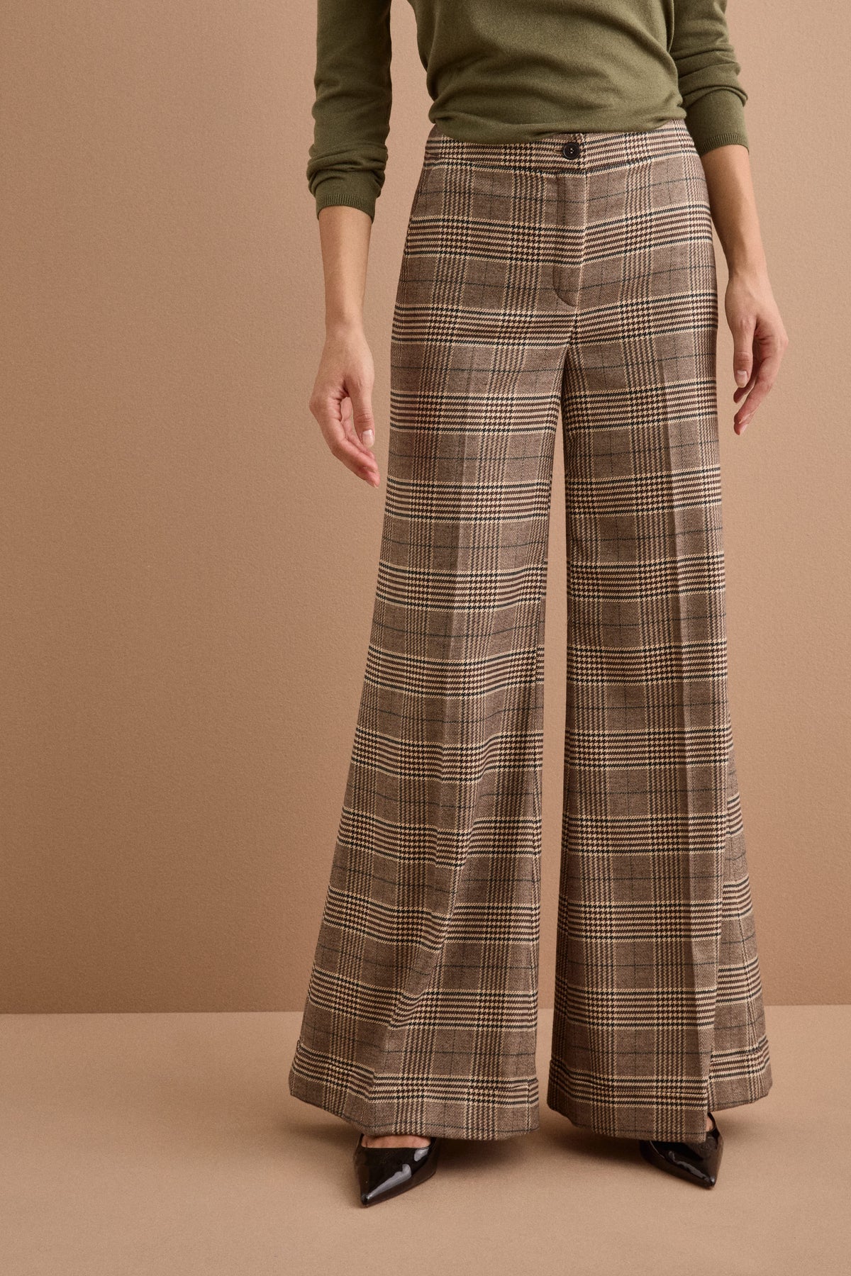 Pantalone a Gamba Larga Principe di Galles - T.MORO QUADRI