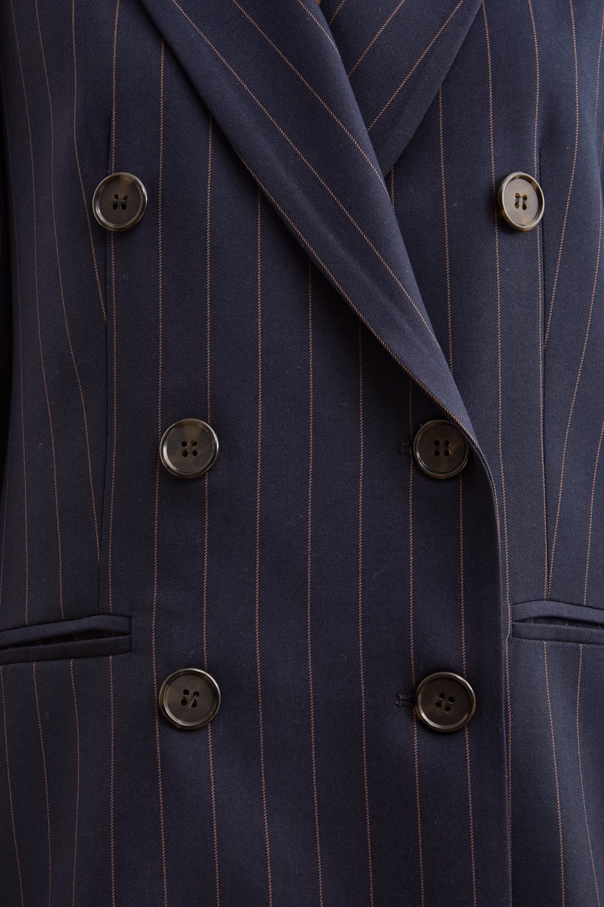 Blazer Doppiopetto Lungo in Punto Milano - BLU GESSATO