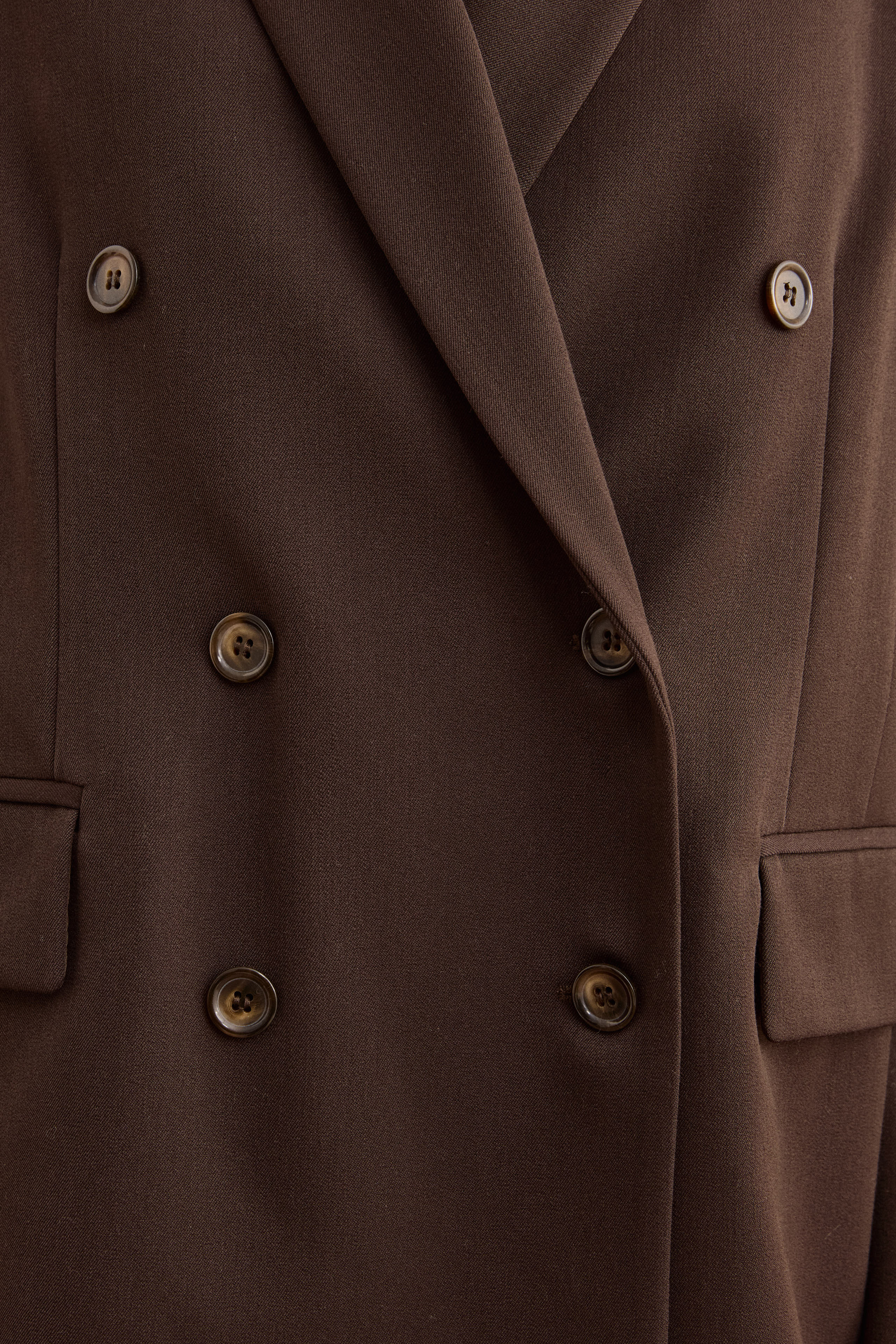 Blazer Doppiopetto Foderato Revers Punto Lancia - T.MORO