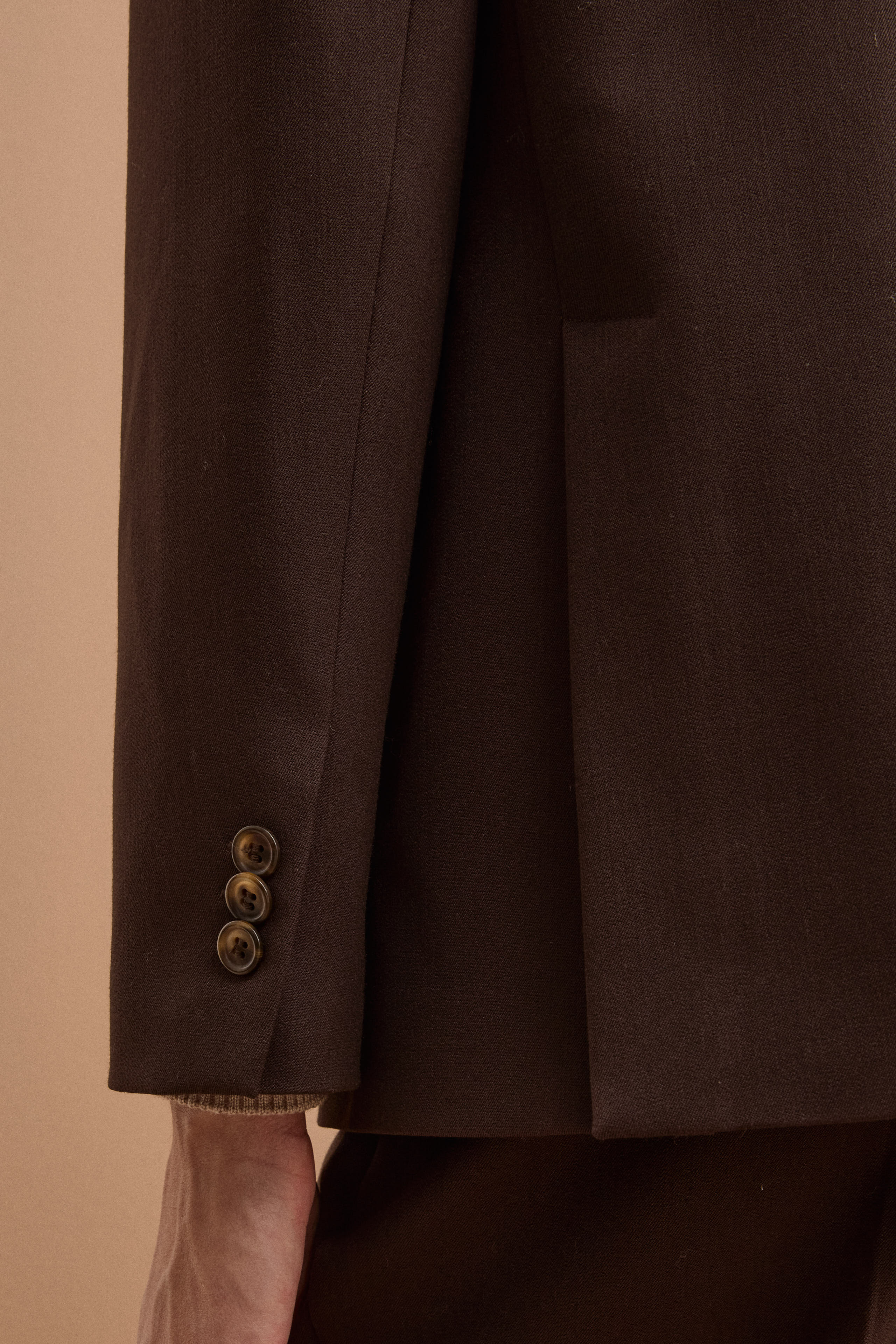 Blazer Doppiopetto Foderato Revers Punto Lancia - T.MORO