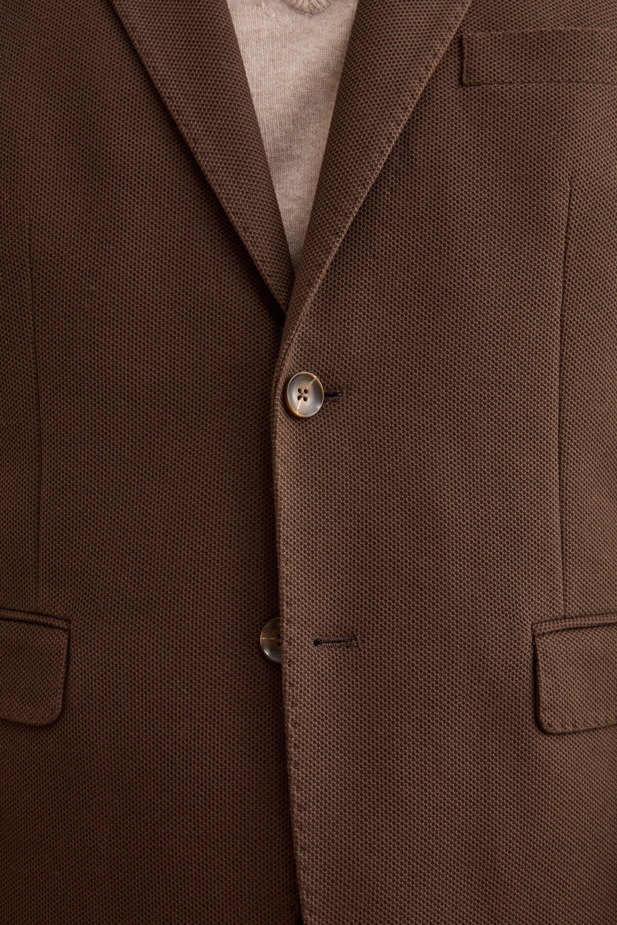 Giacca Semifoderata Comfort Fit Monopetto - MARRONE