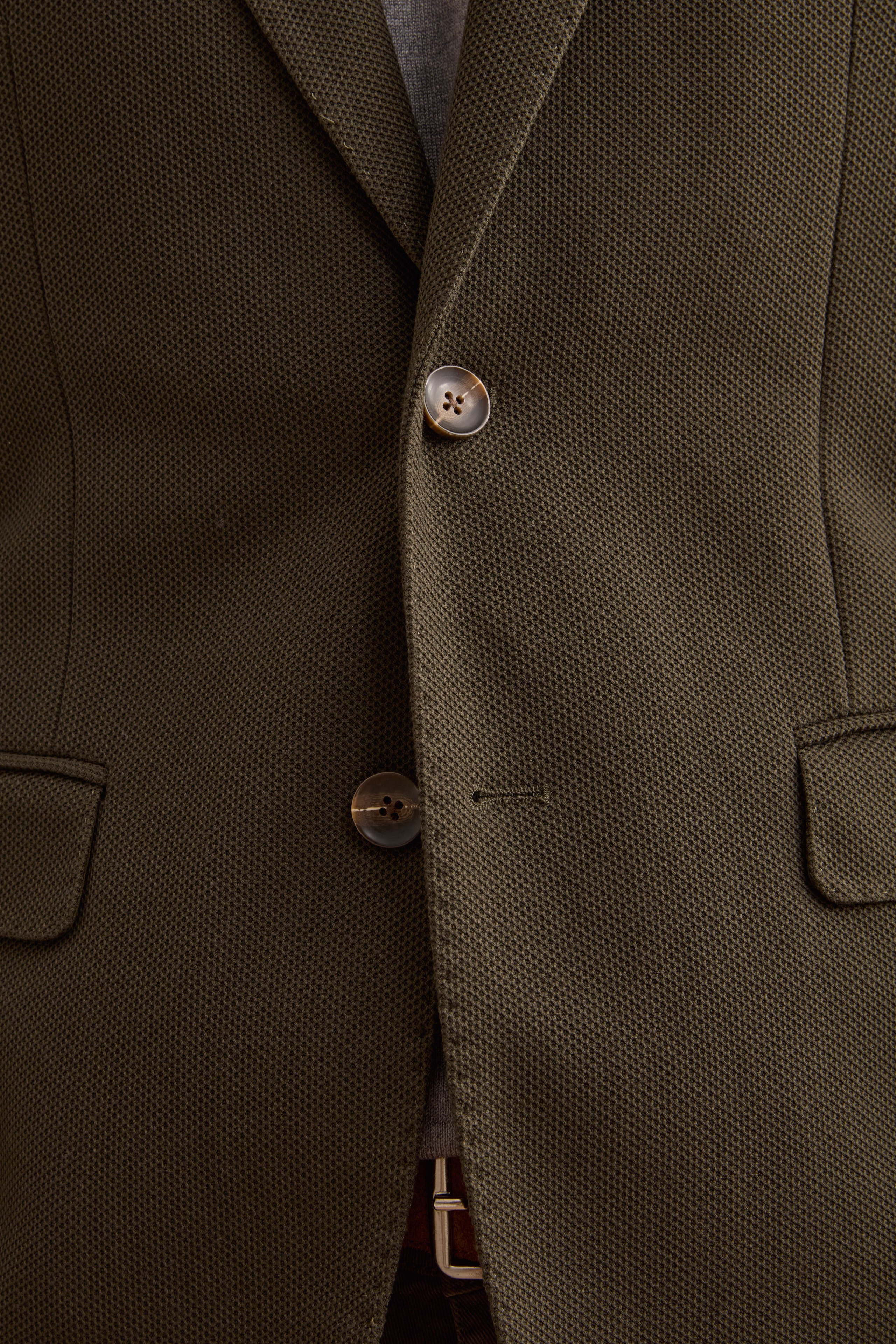 Giacca Slim Fit Monopetto con Revers Classico - VERDE