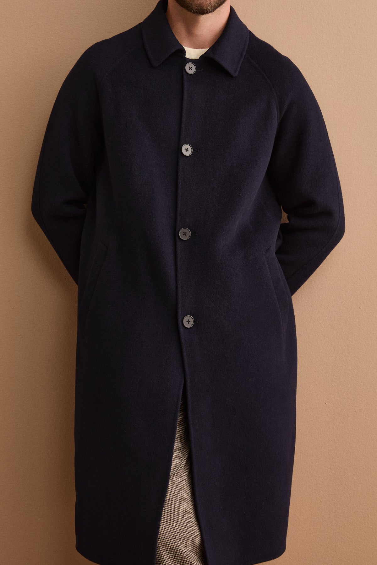 Cappotto Vestaglia Midi in Pura Lana - BLU