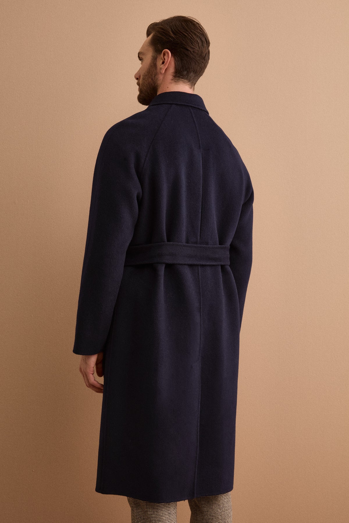 Cappotto Vestaglia Midi in Pura Lana - BLU