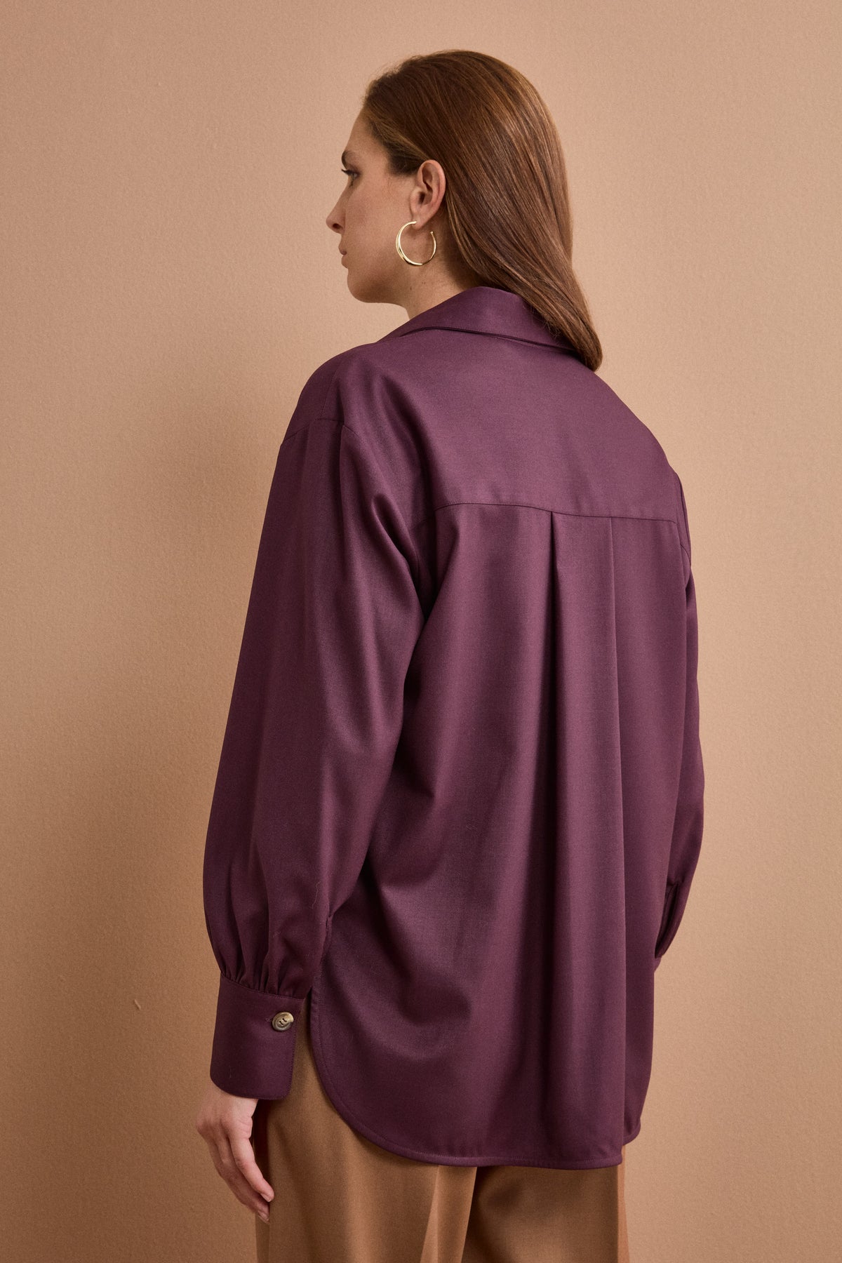 Camicia Overshirt con Tasche - BORDEAUX