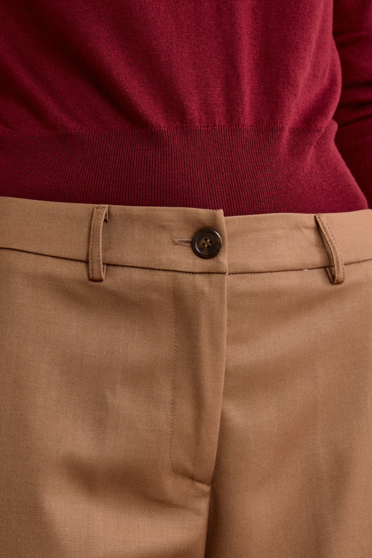Pantalone a Palazzo con Tasche America - CAMMELLO