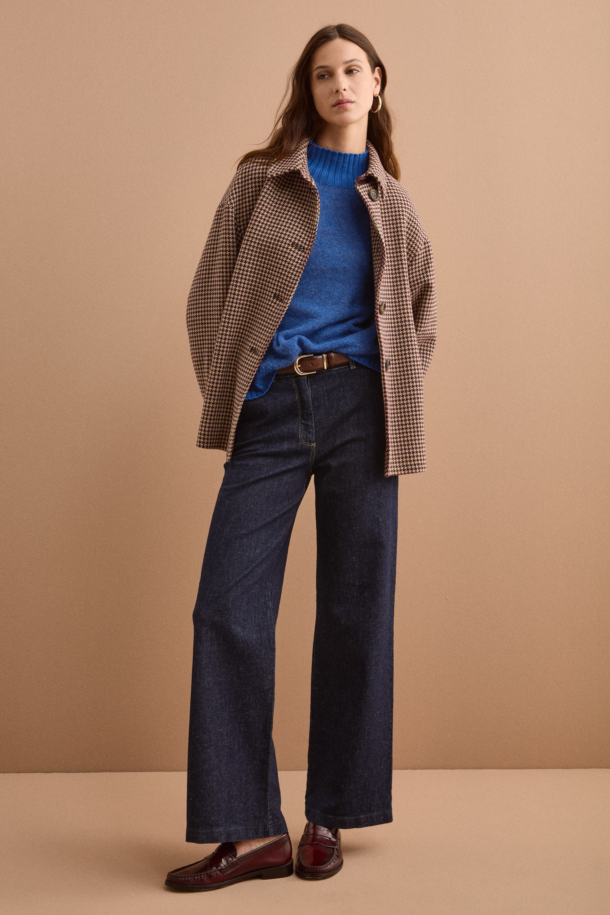 Jeans Cinque Tasche in Denim a Palazzo - JEANS BLU