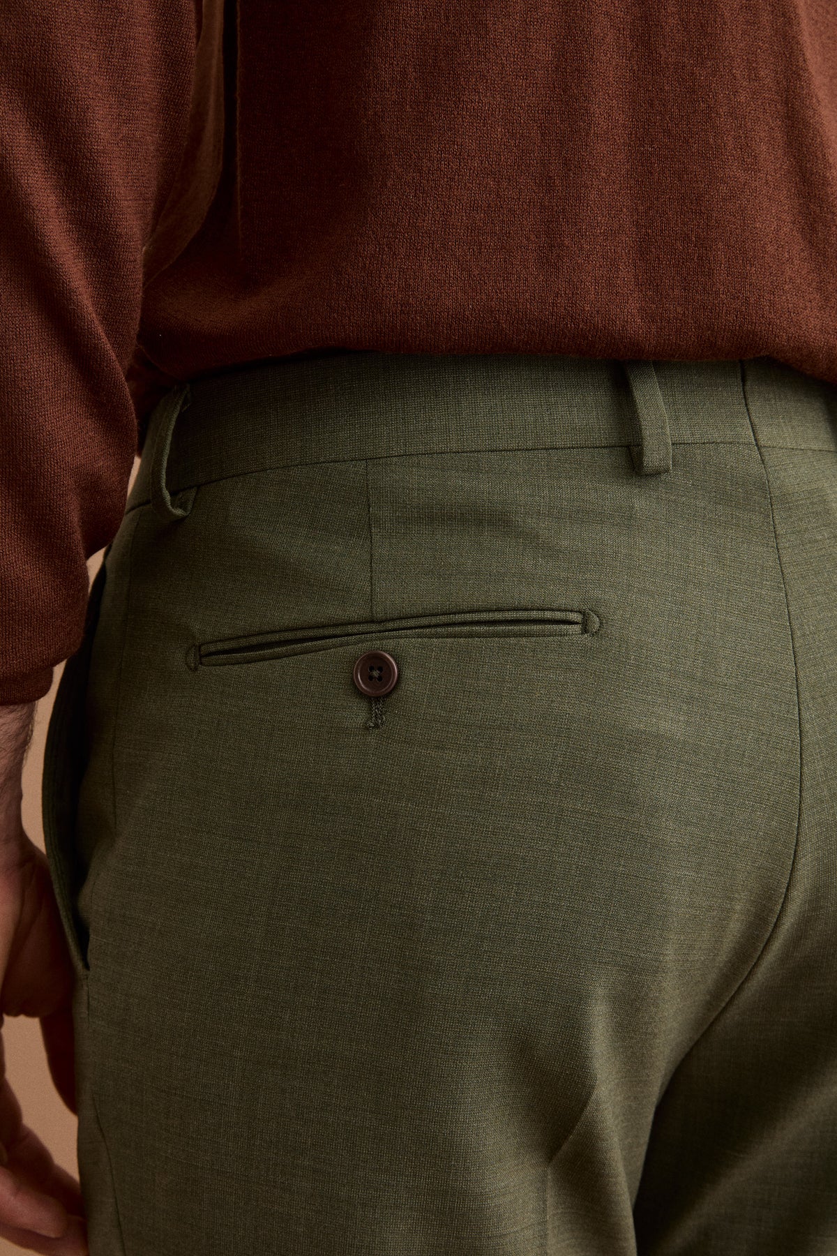 Abito Colorato Monopetto in Lana Vergine Slim Fit - VERDE