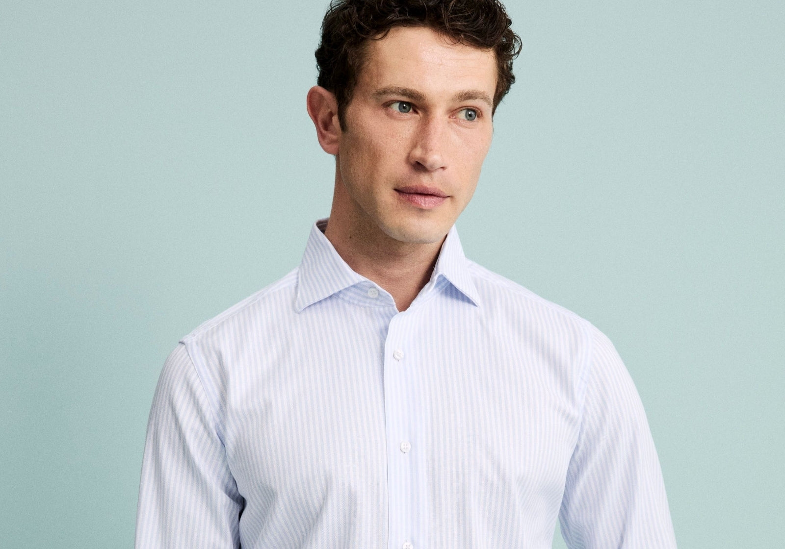 Camicia da uomo a righe in cotone