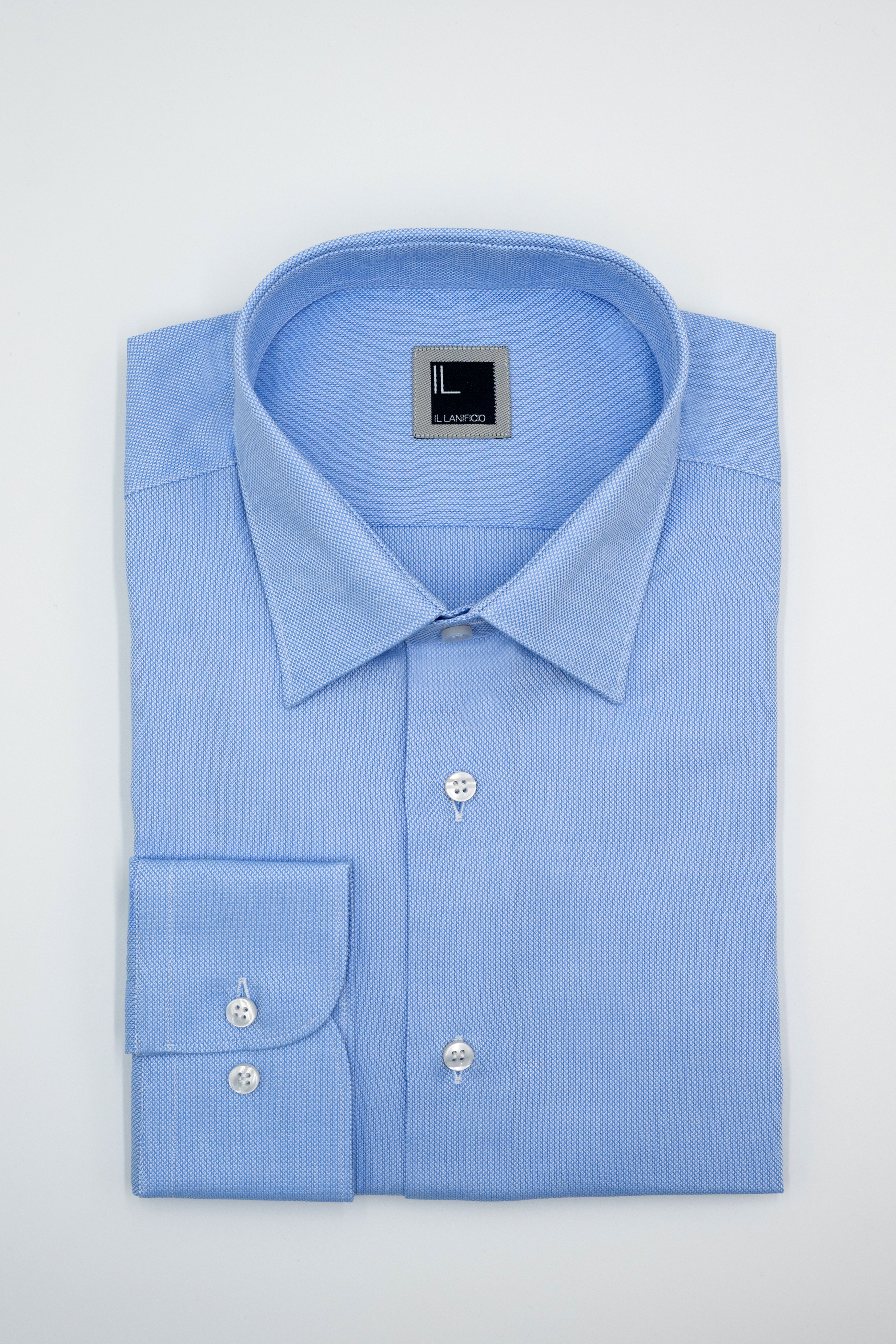 Camicia Regolare con Collo Classico - AZZURRO