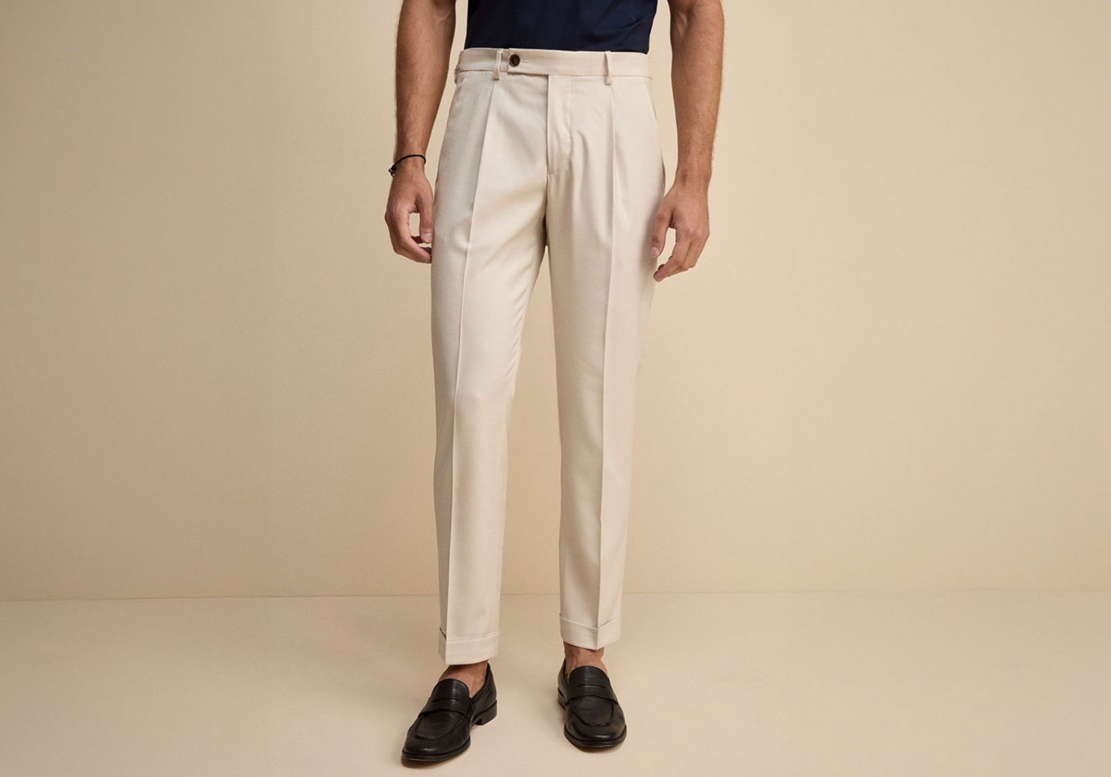 Pantaloni eleganti da uomo in lana