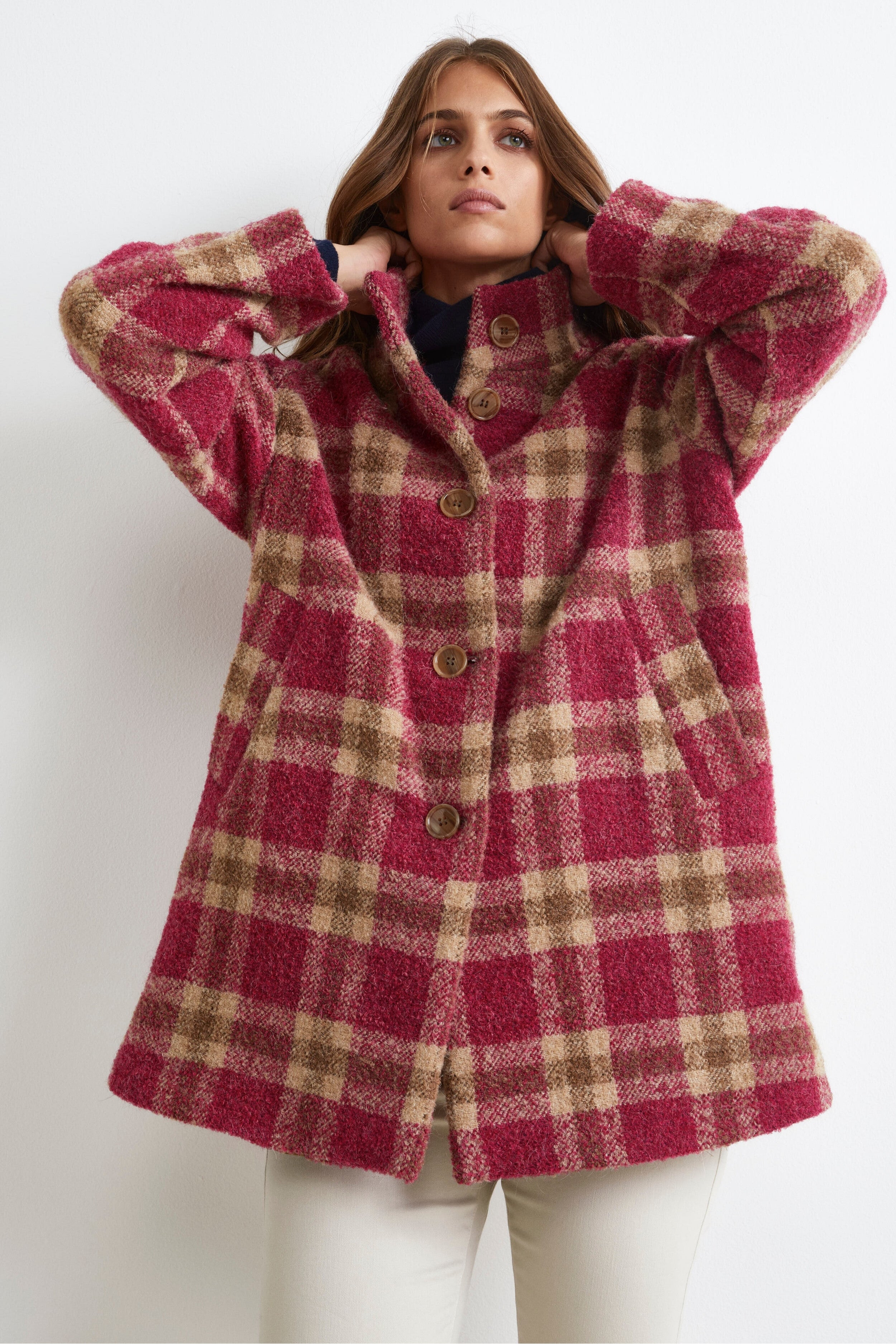 Cappotto Invernale Cappotto Lana Quadri Cappotto Check In Lana E