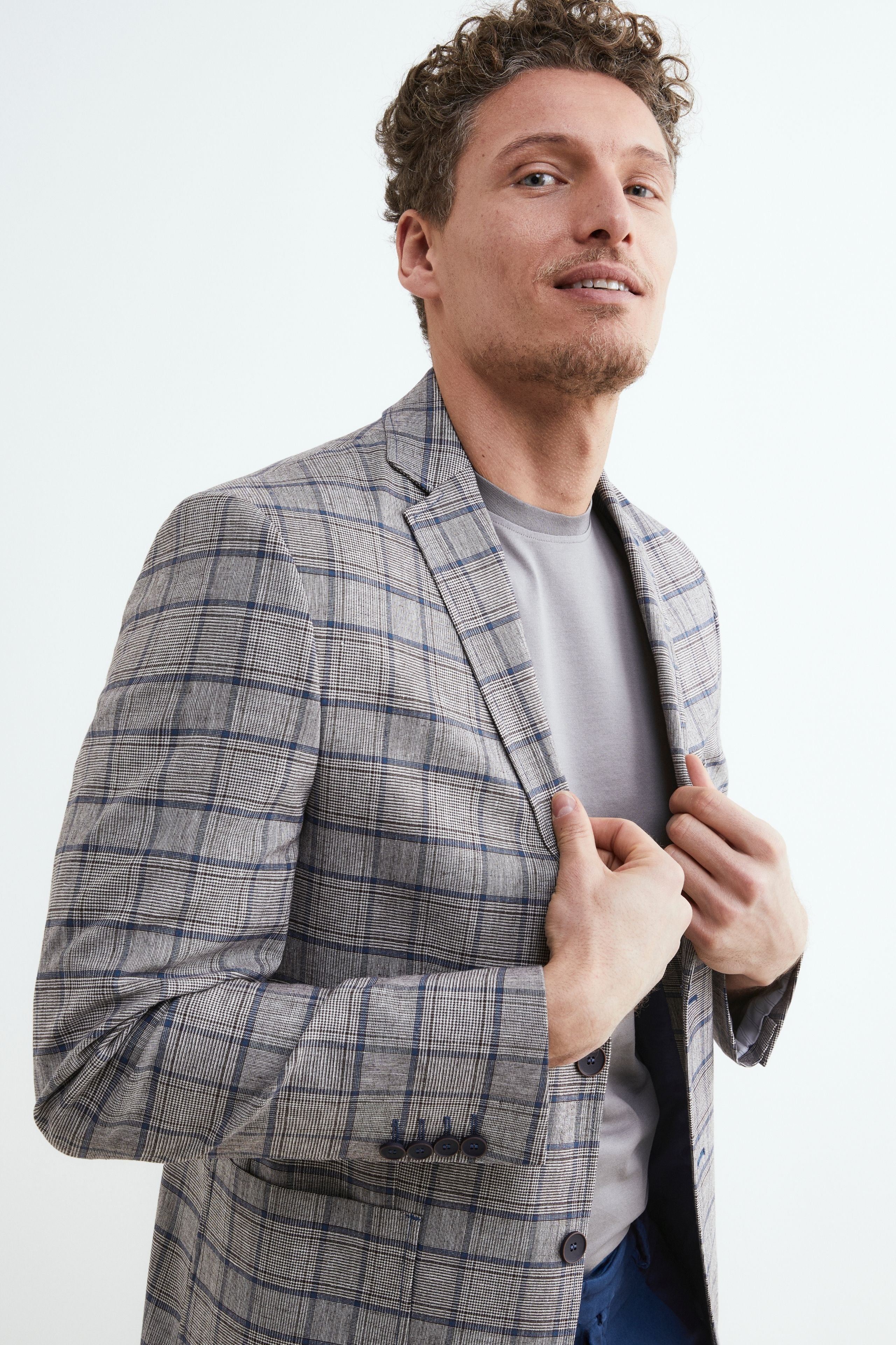 Grey Check Suit Trousers Checkered Trousers Boohoo Boohoo Check