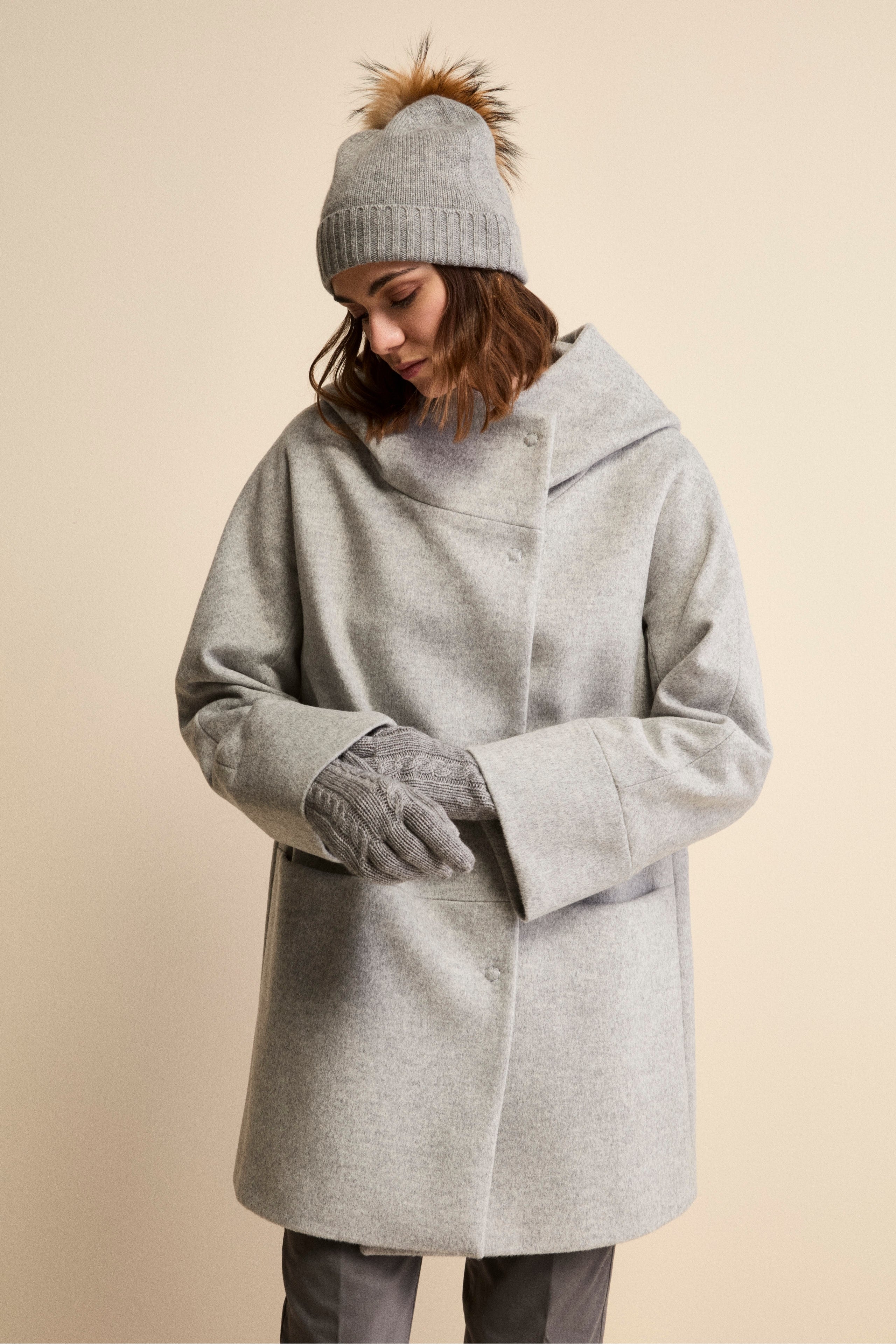 Cappotto corto in lana e cashmere - PERLA